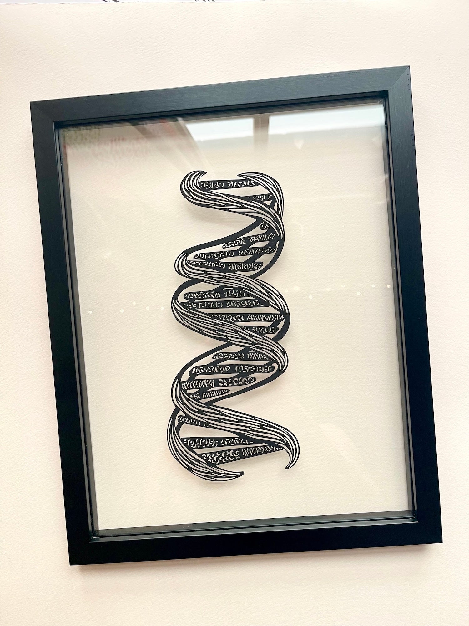 DNA Double Helix Papercutting Artwork
