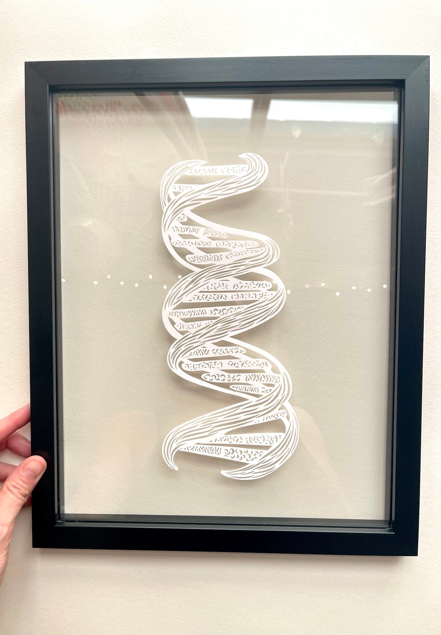 DNA Double Helix Papercutting Artwork
