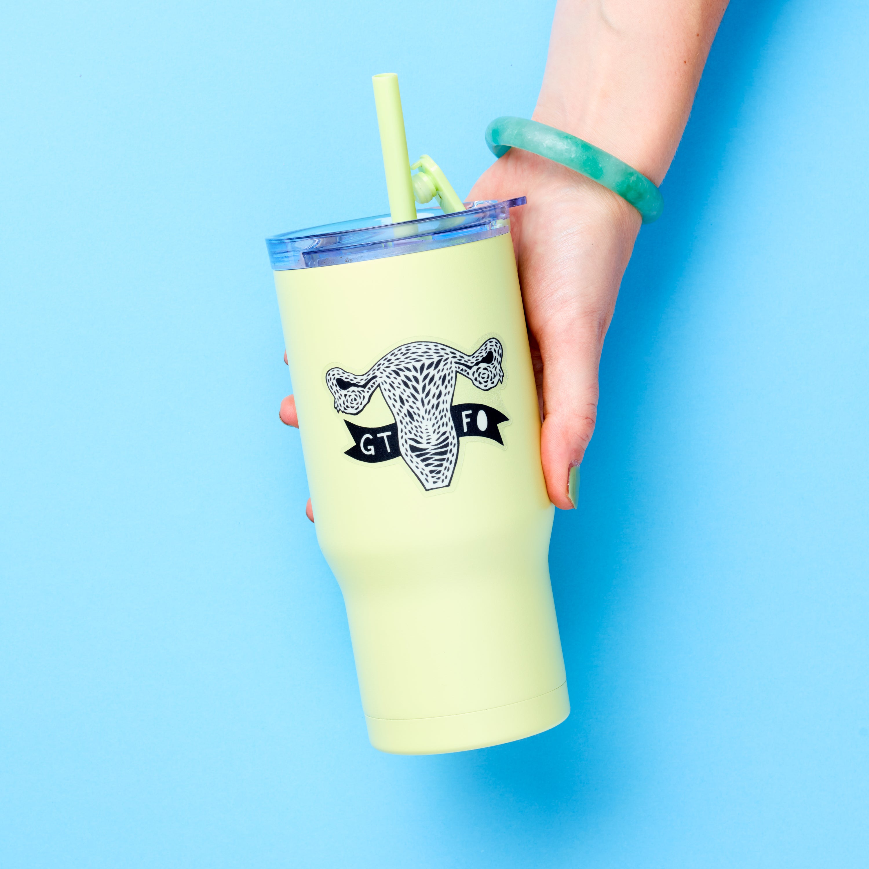 GTFO Uterus Anatomical vinyl sticker