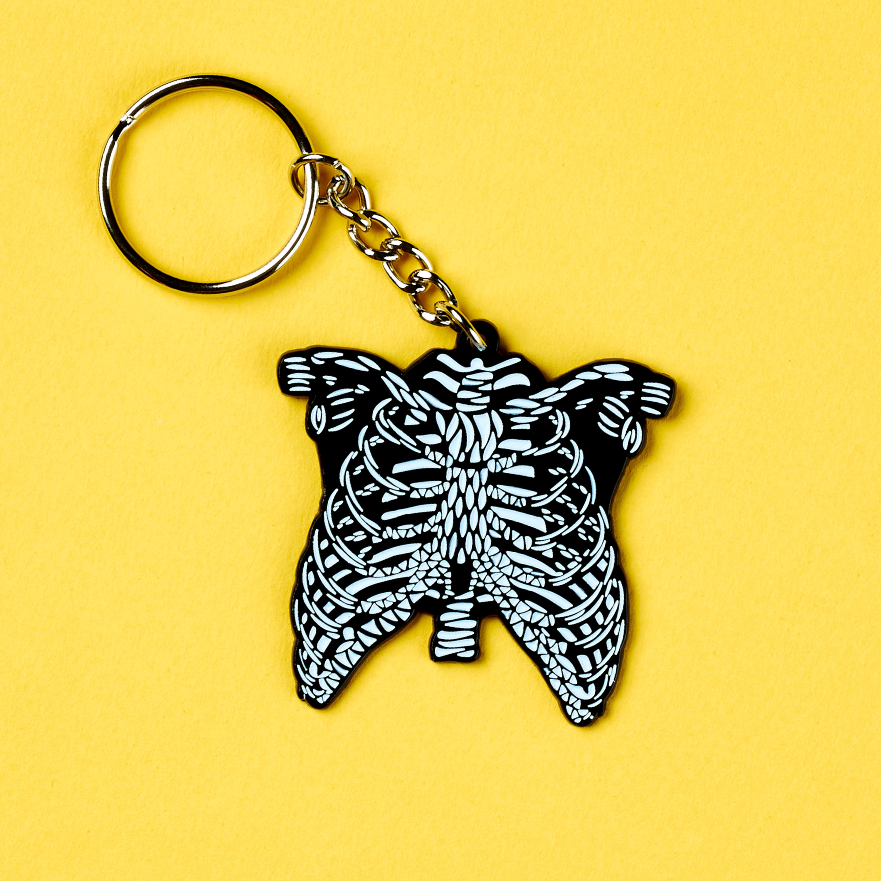 Ribcage Enamel Keychain