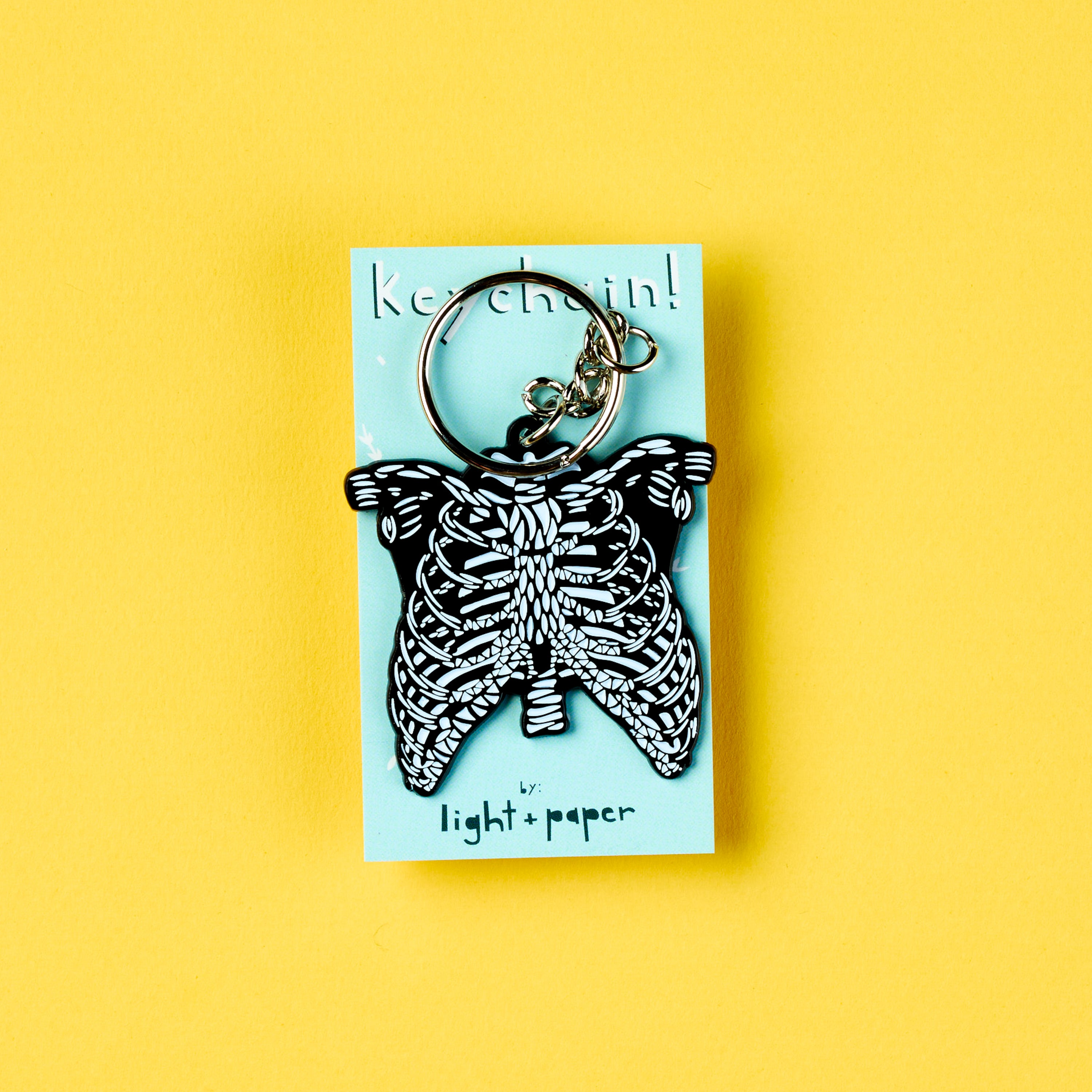 Ribcage Enamel Keychain