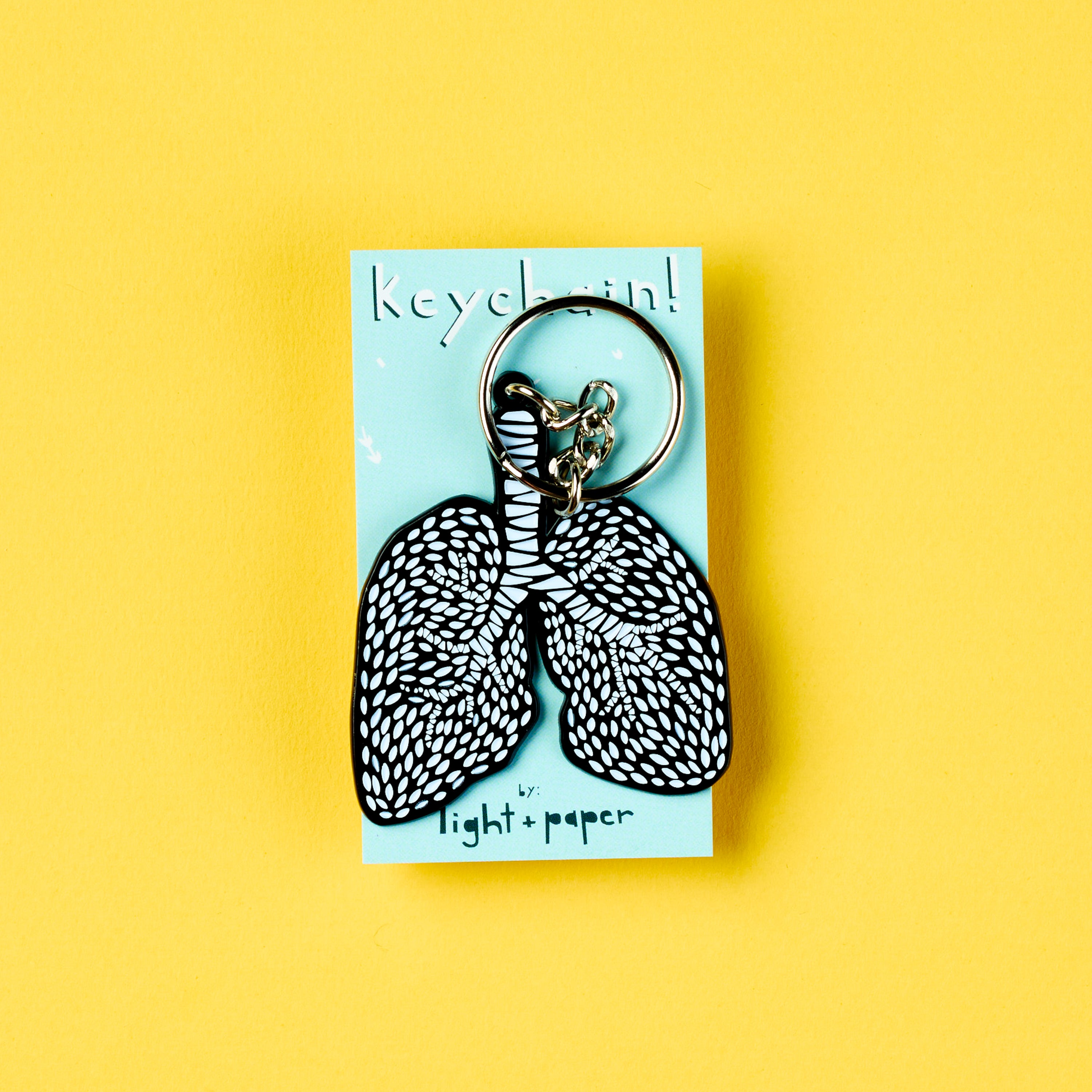 Lungs Enamel Keychain