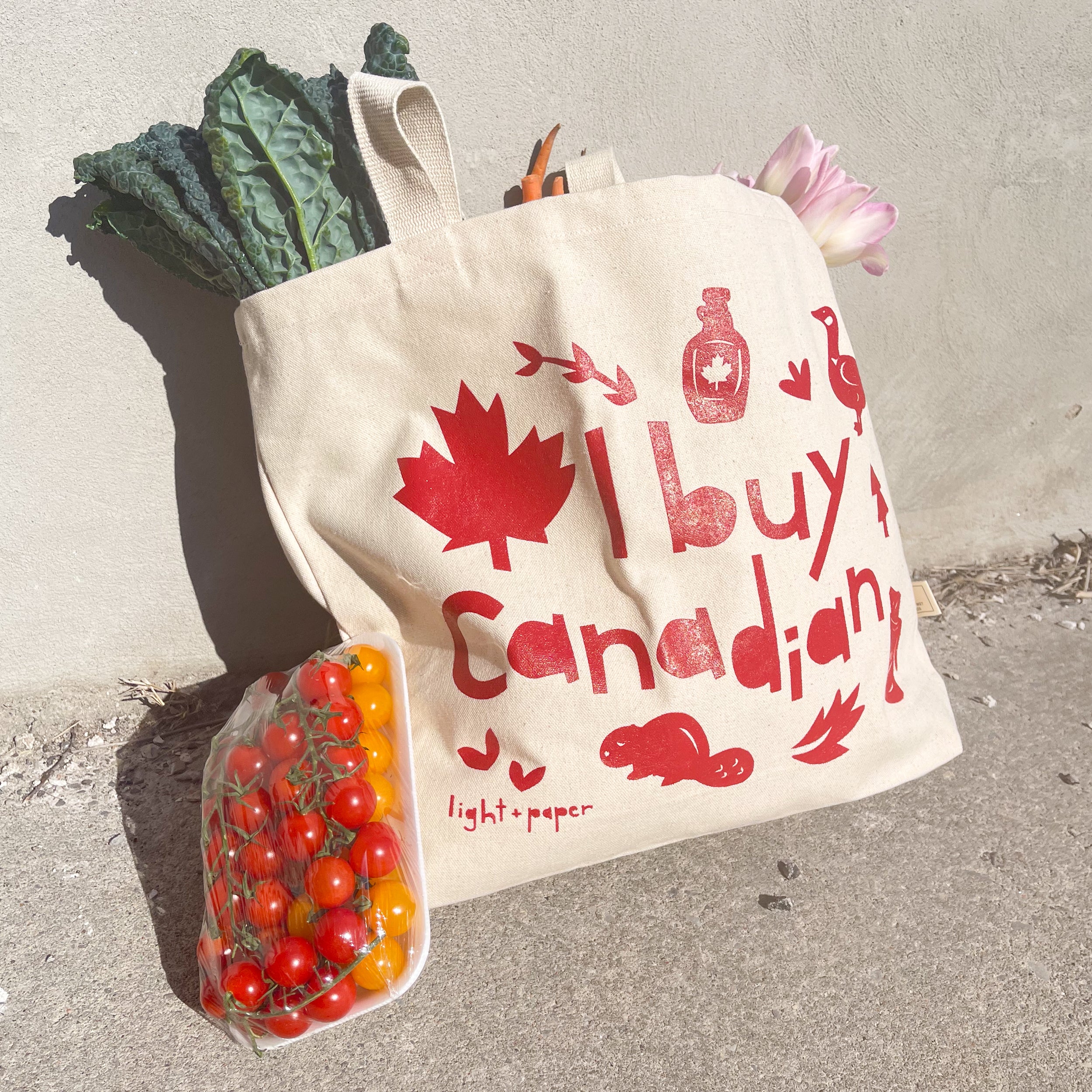 I buy Canadian Grocery Tote Bag