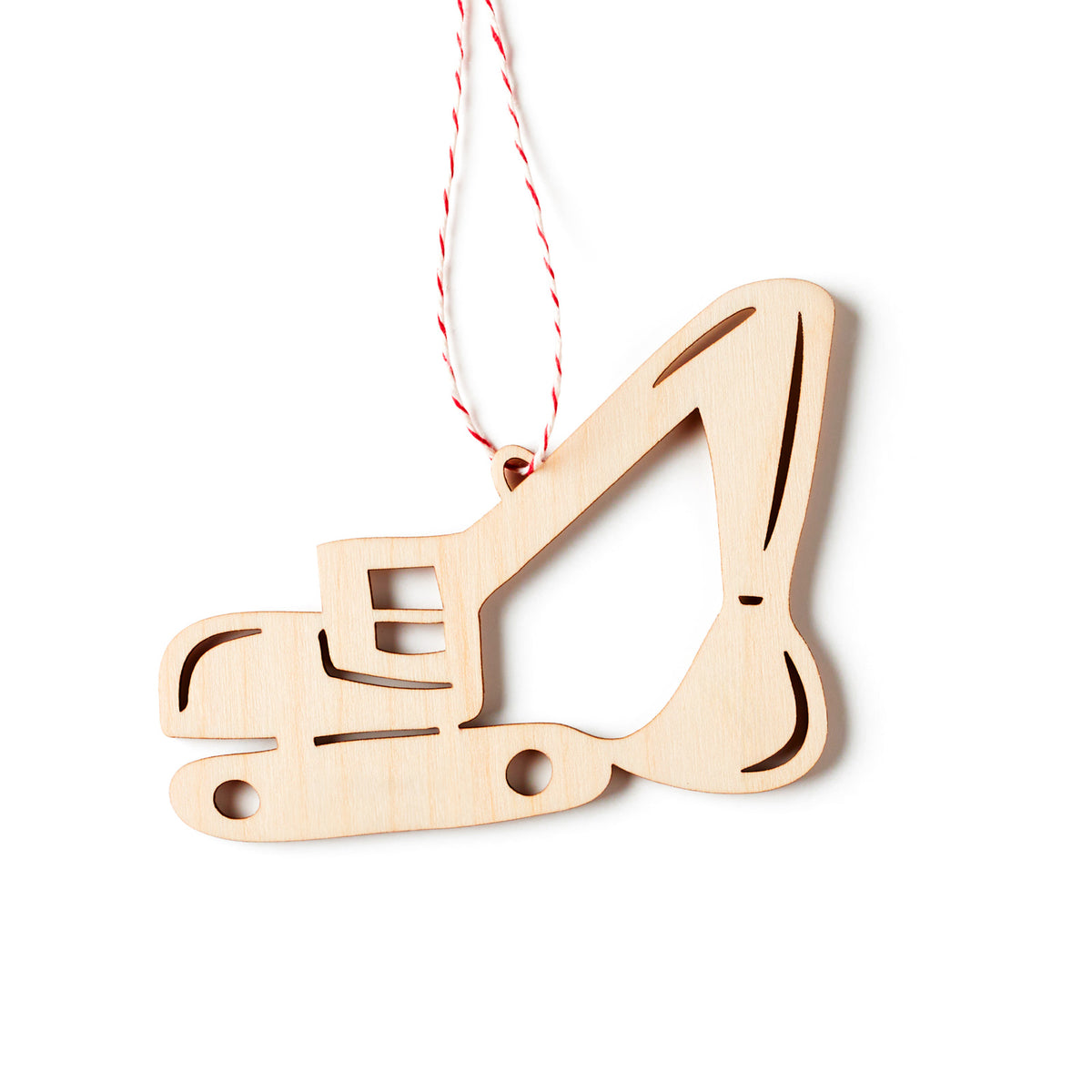 Excavator Construction Ornament