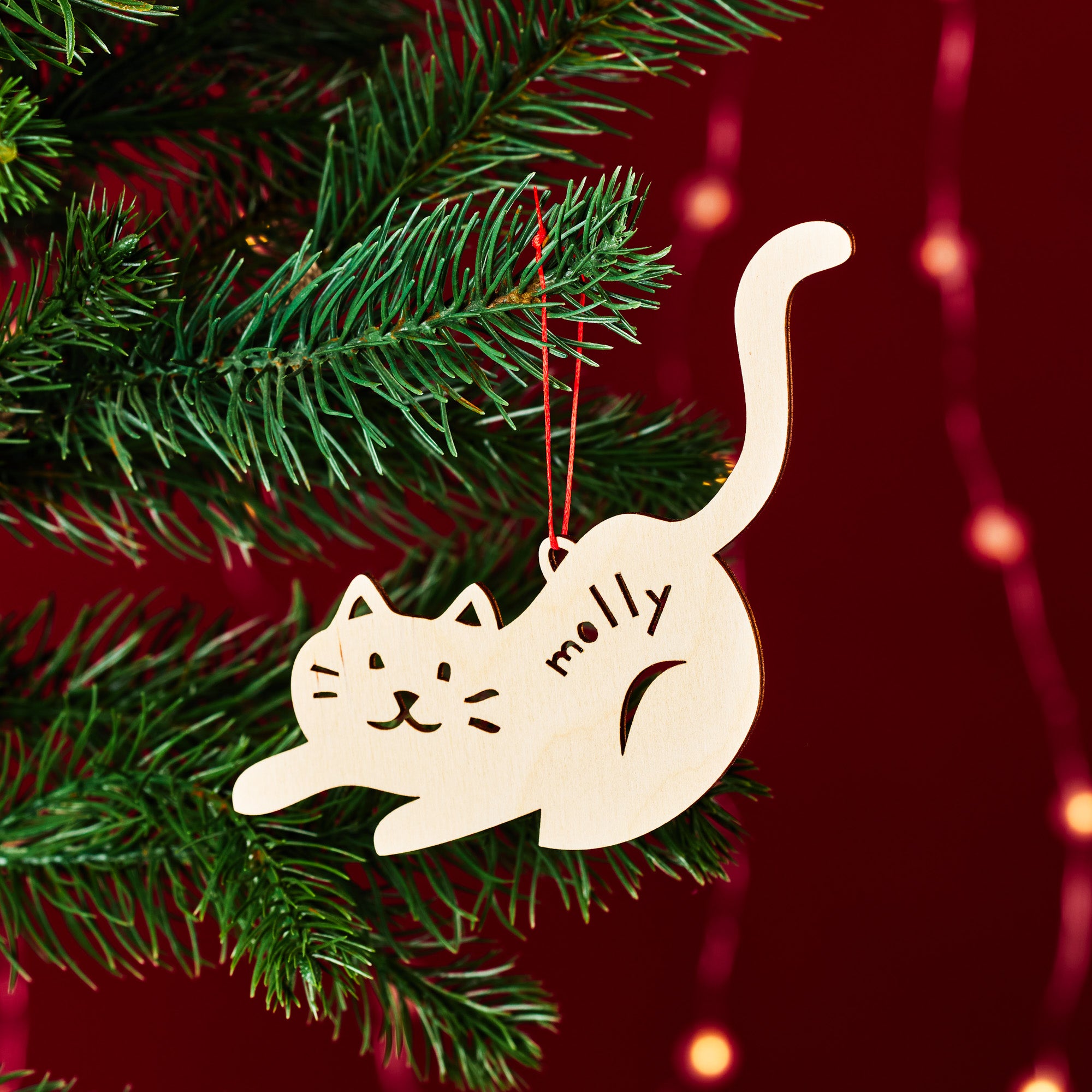 Playful Cat Custom Ornament