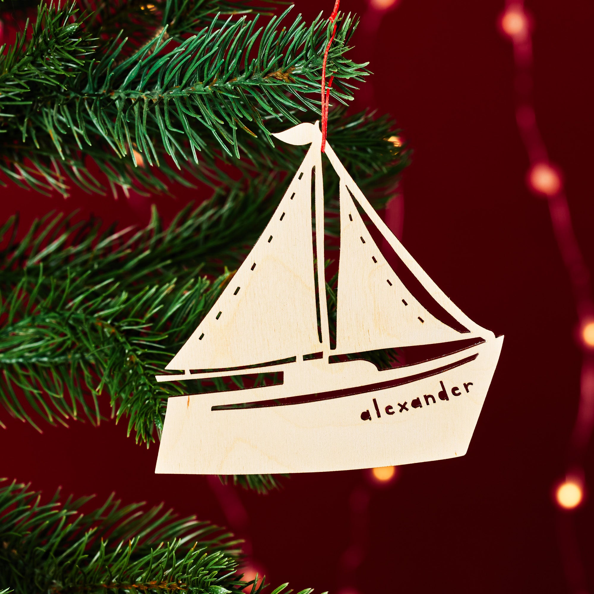 Sailboat Custom Ornament