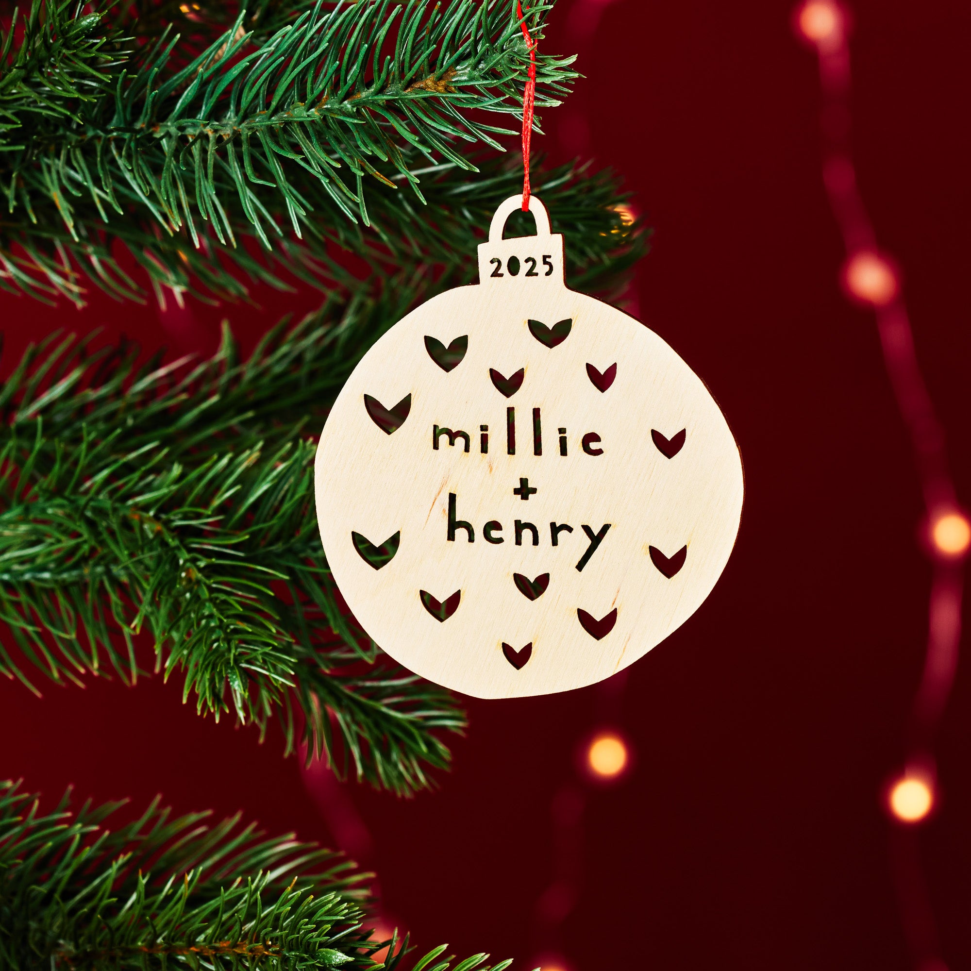 Custom Just Married Ornament