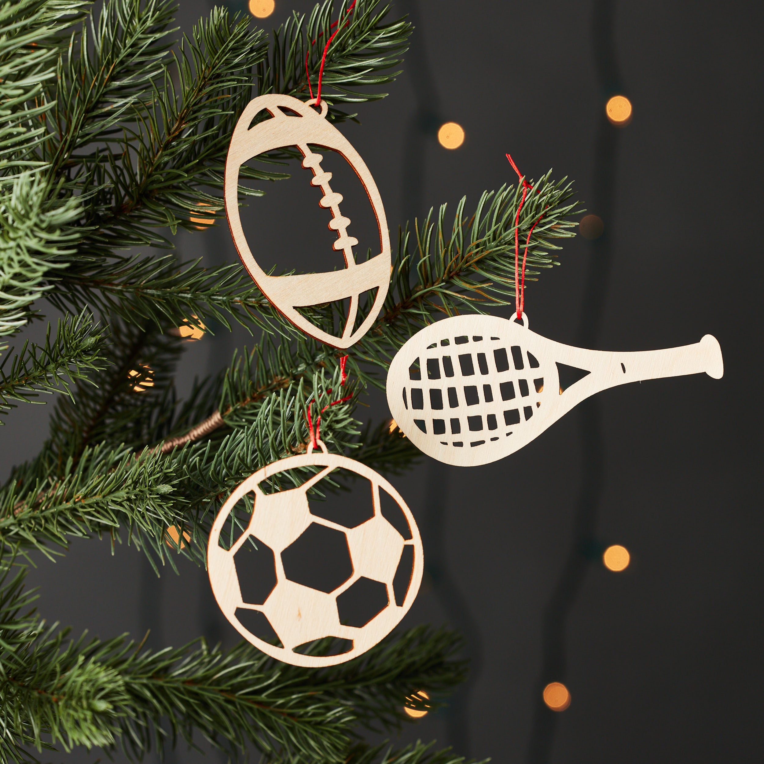 Sports Ornaments Tennis, Soccer, Football