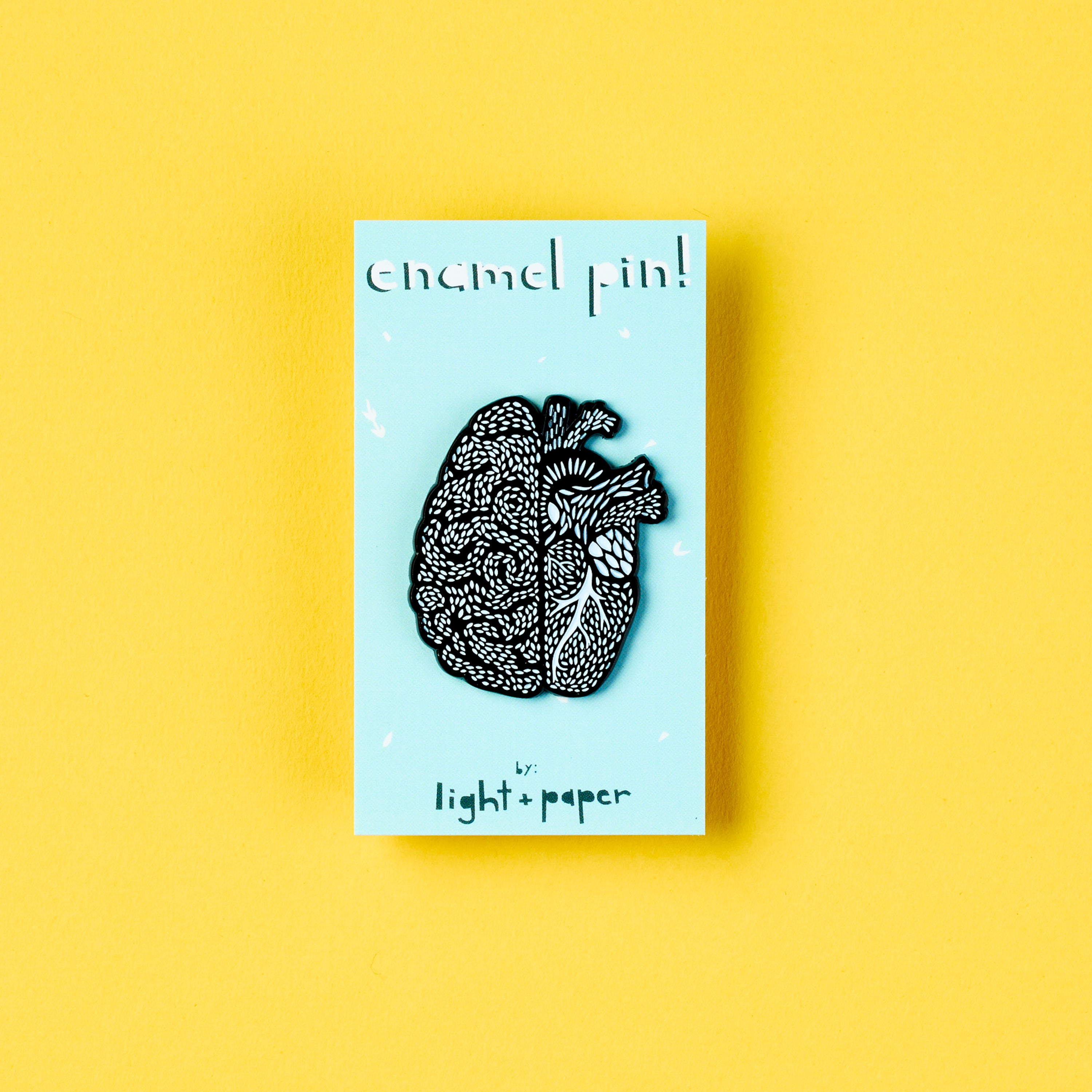 Heart/Brain Enamel Pin