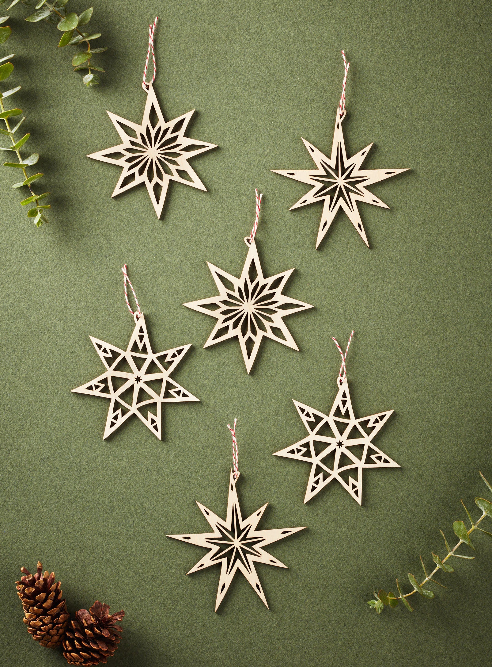 Snowflakes and Stars Ornaments