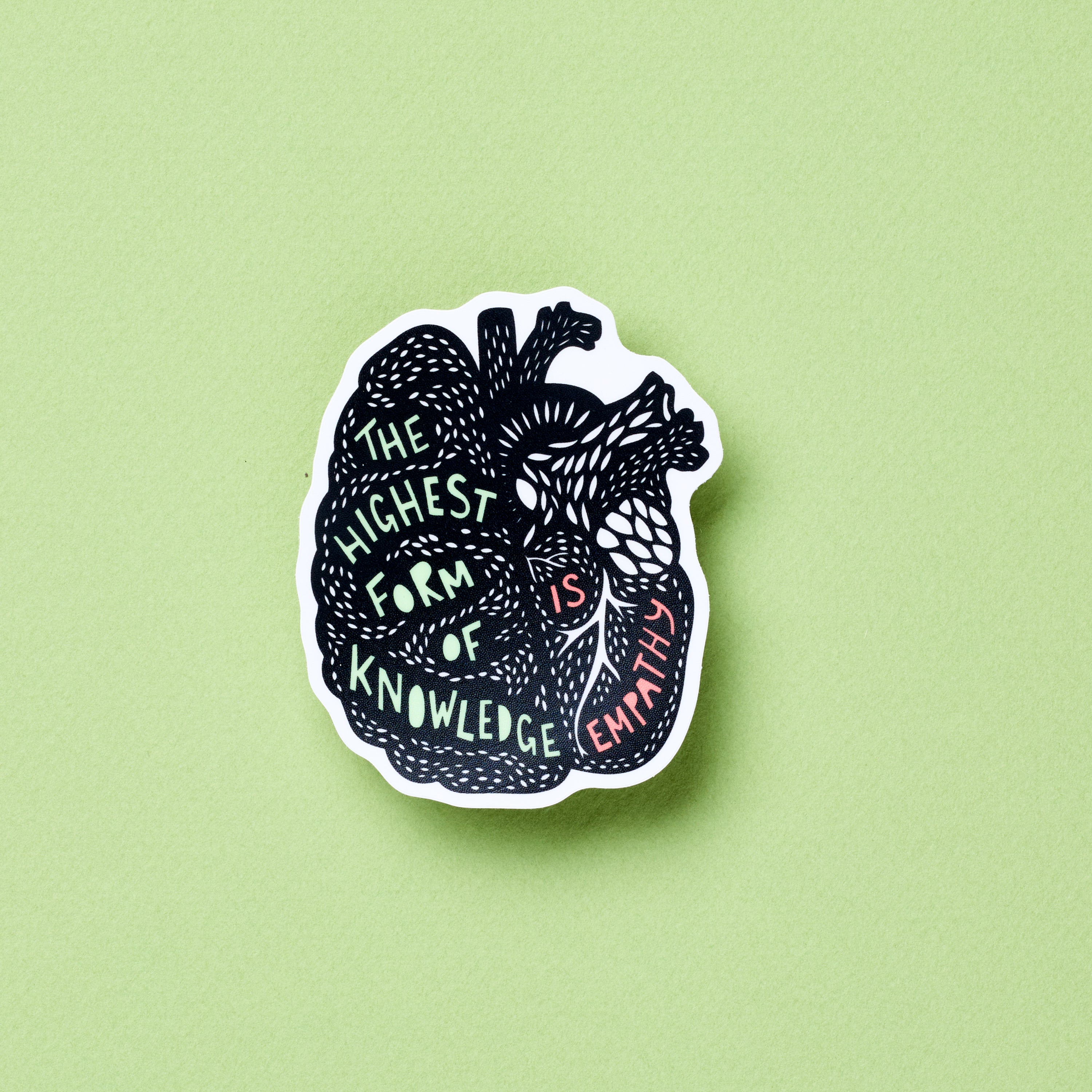 Empathy HeartBrain Anatomy vinyl sticker