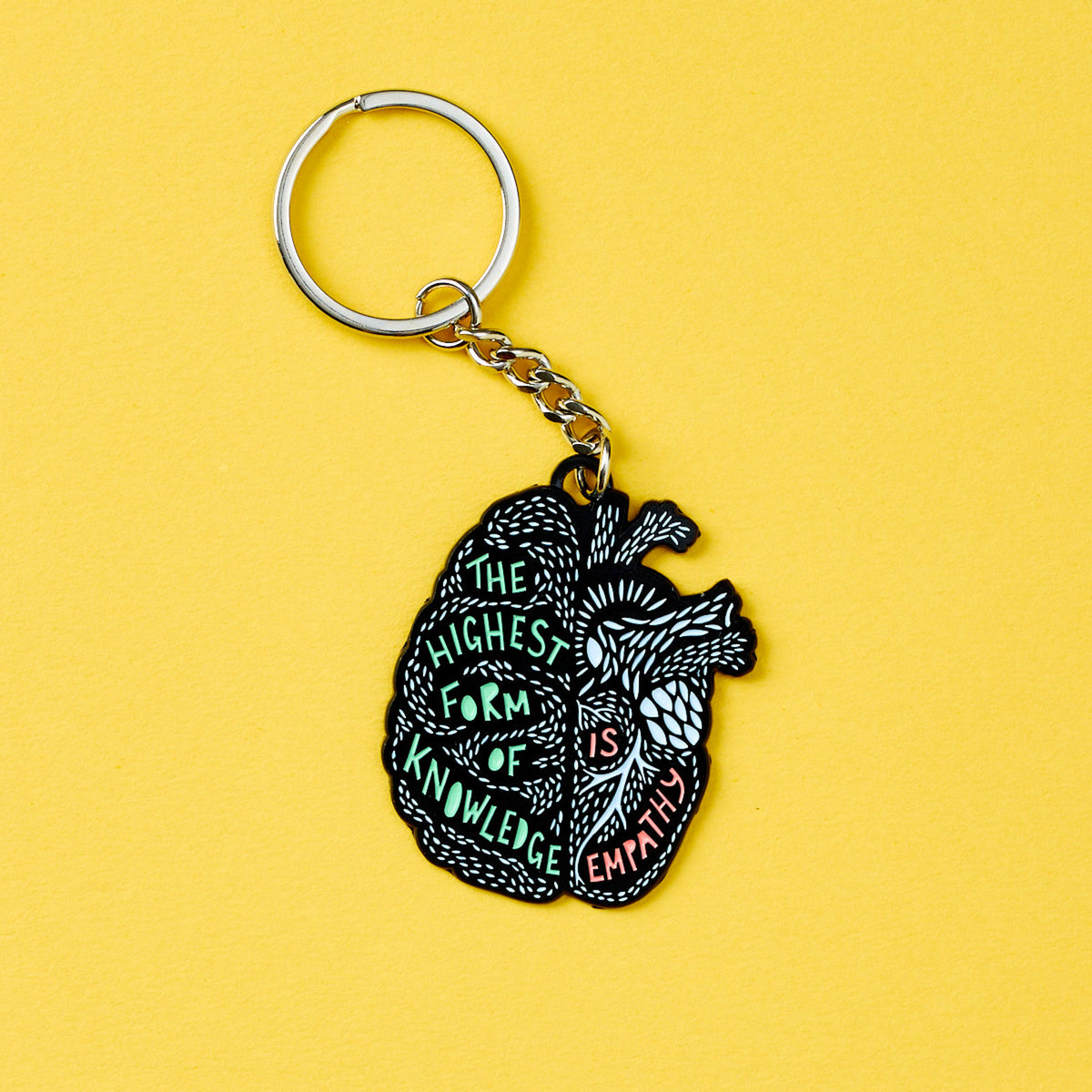 Empathy HeartBrain Keychain