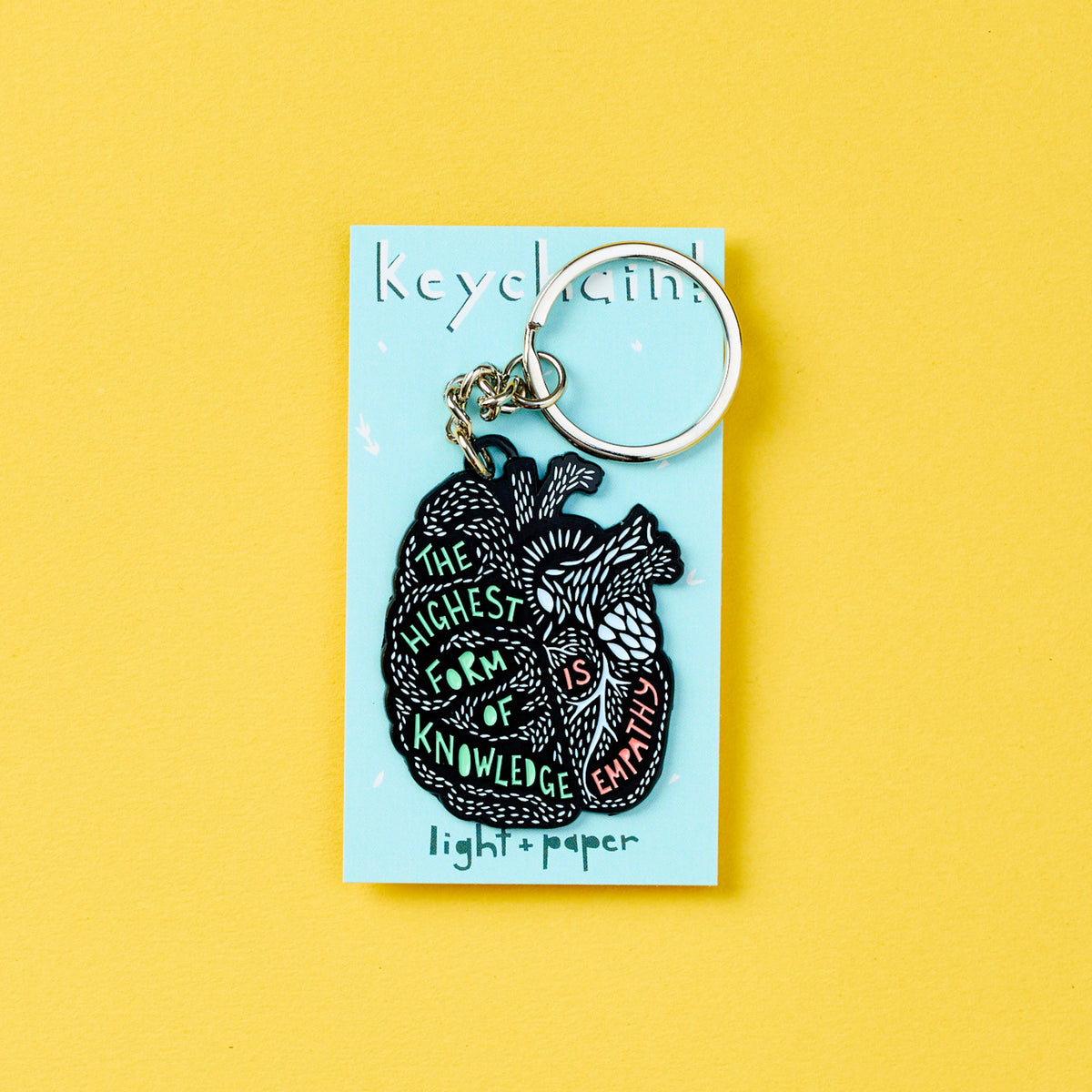 Empathy HeartBrain Keychain