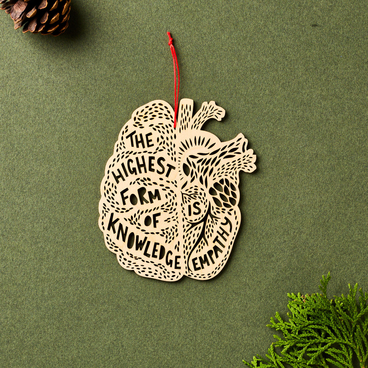 Empathy HeartBrain Anatomy Ornament