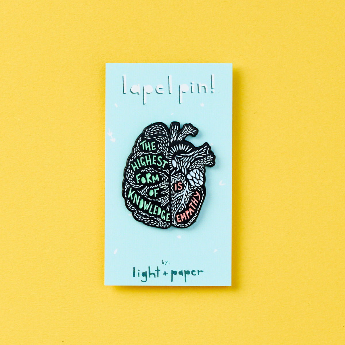 Empathy HeartBrain Lapel Pin