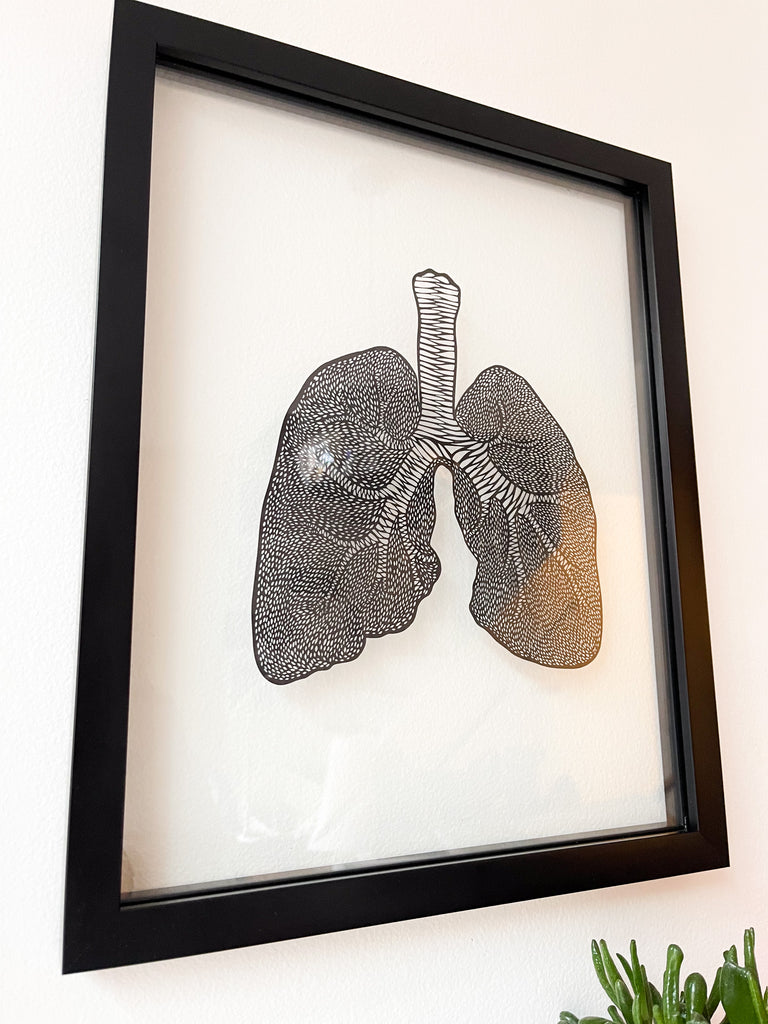 Anatomical Lungs Papercutting Artwork