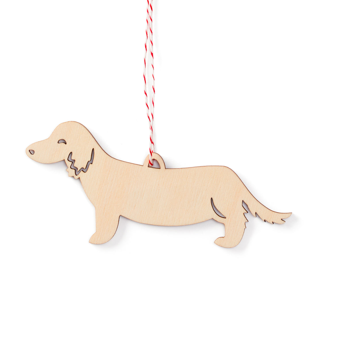 Long Haired Dachshund Dog Ornament