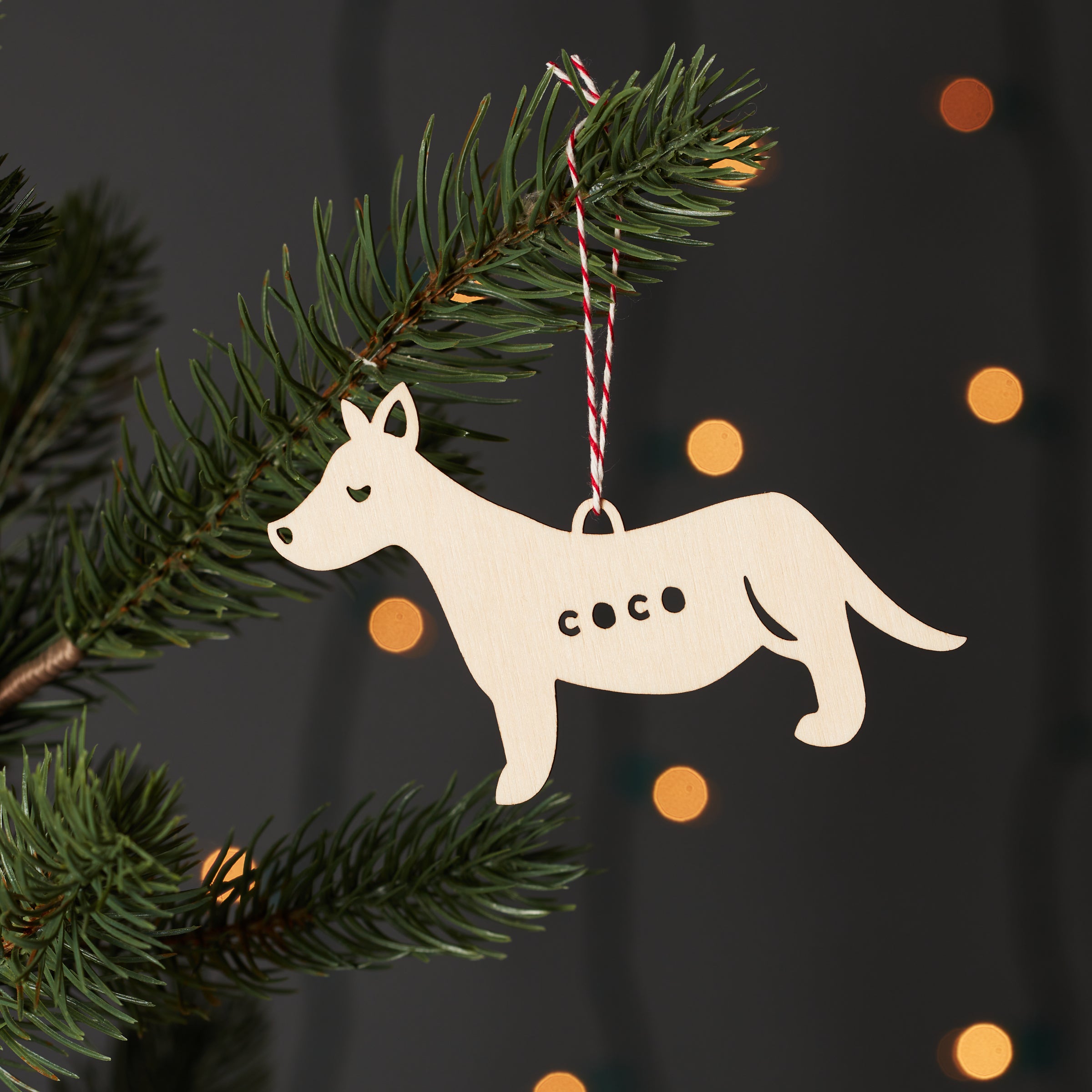 Dachshund/Long Mix 1- Dog Custom Ornament