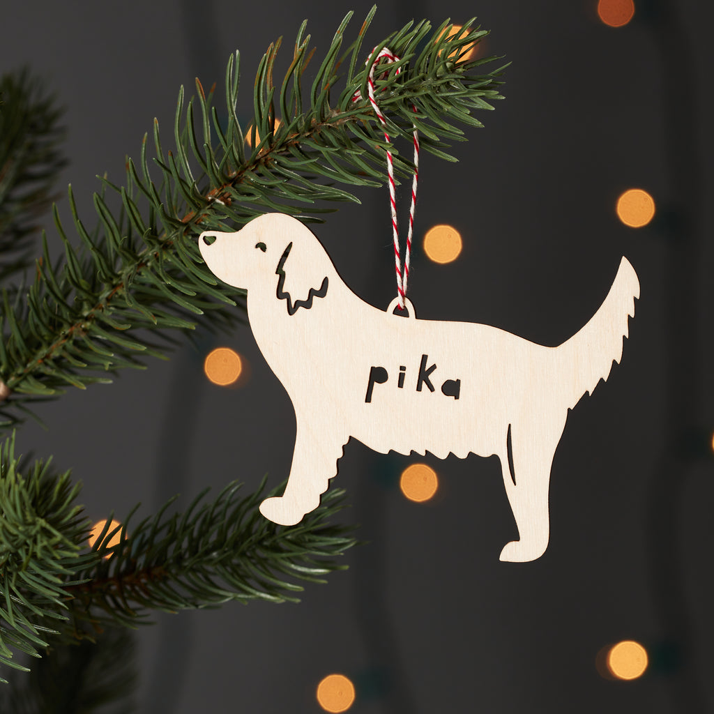 Golden Retriever/Fluffy mix - Dog Custom Ornament