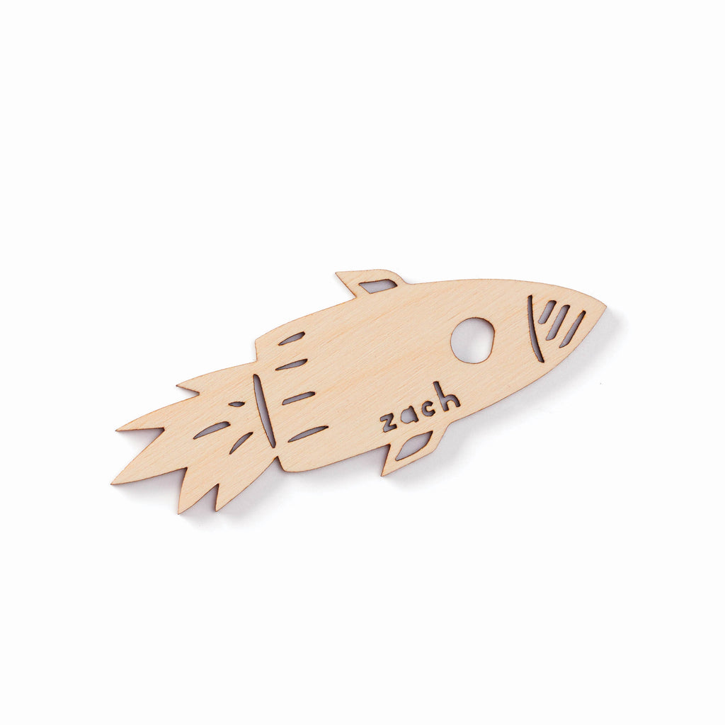 Rocket/Space Ship - Custom Wooden Magnet
