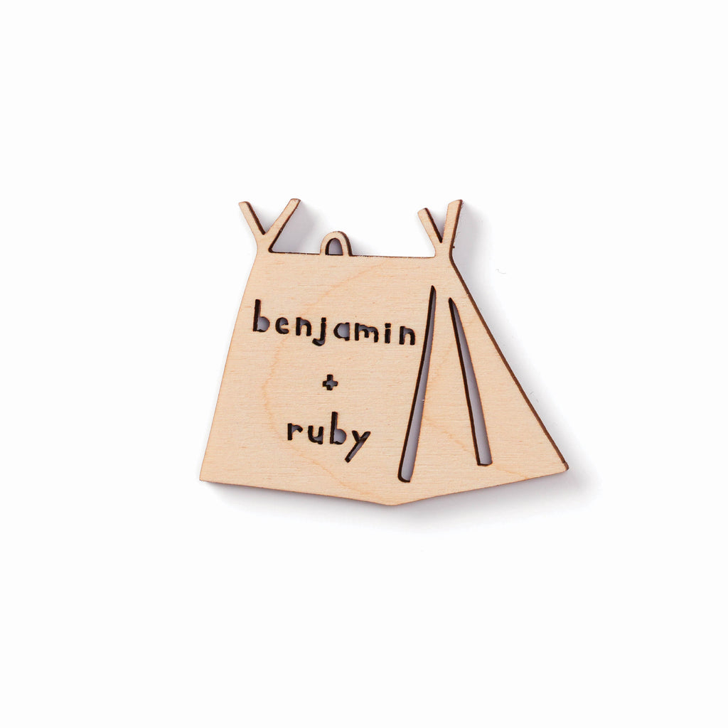 Tent - Custom Wooden Magnet