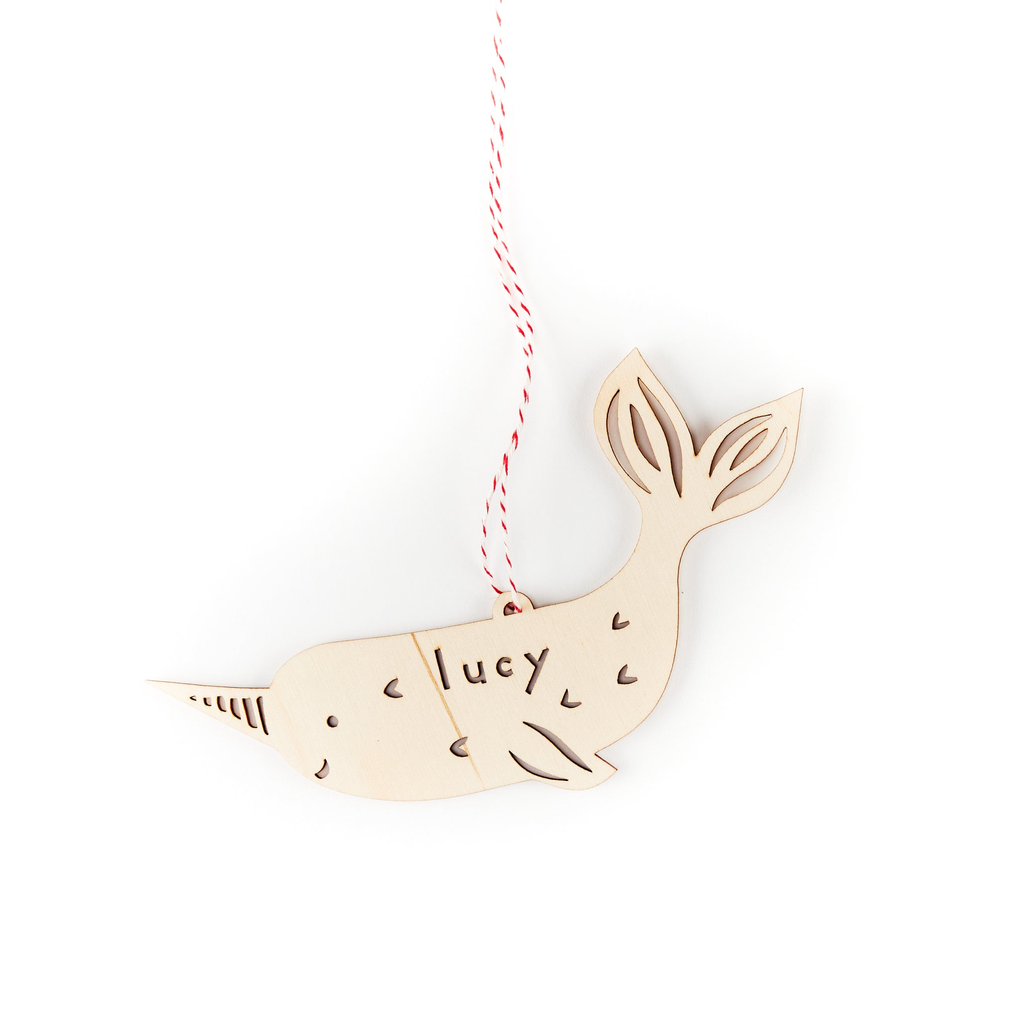 Custom Narwhal Ornament