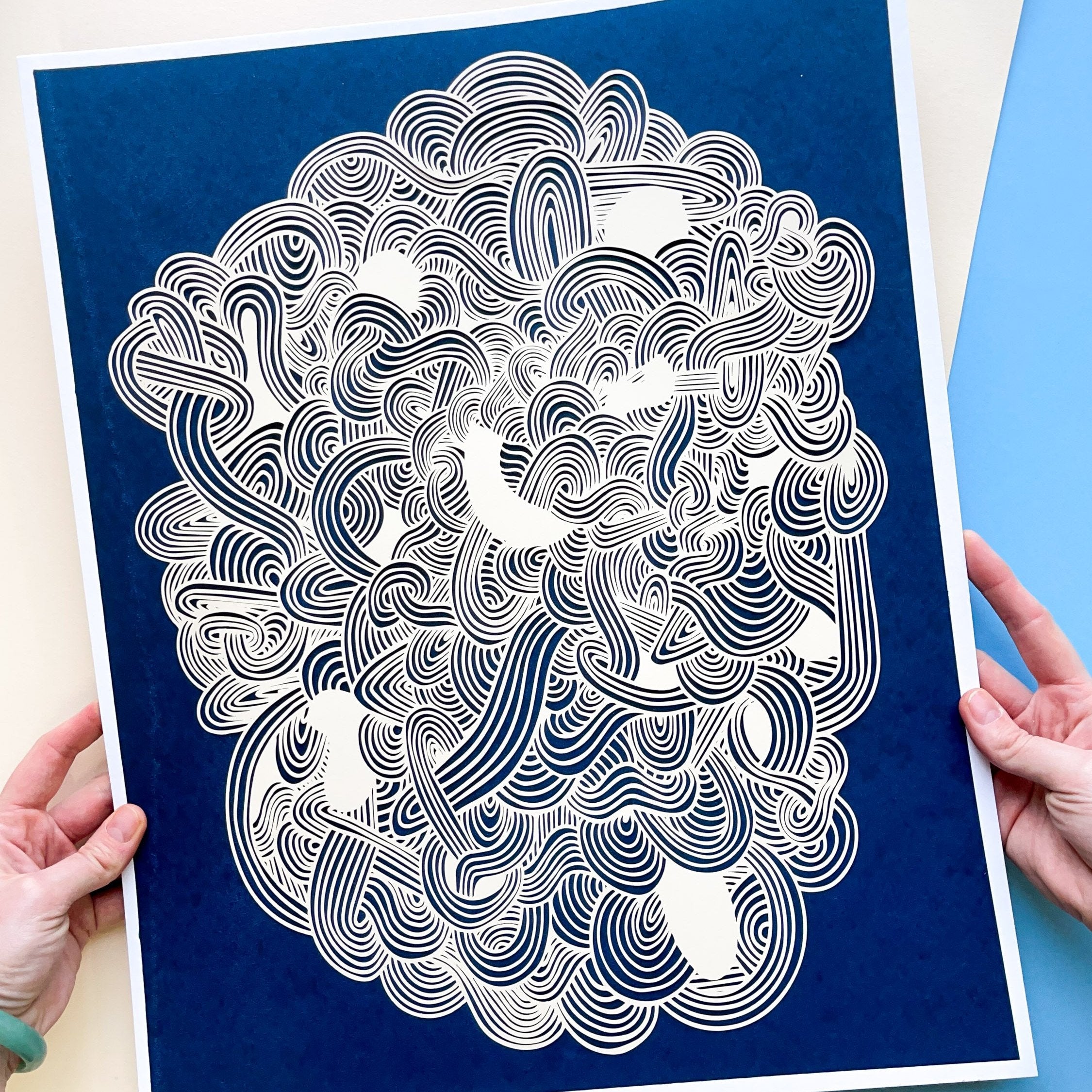 Abstract Squiggles Papercutting
