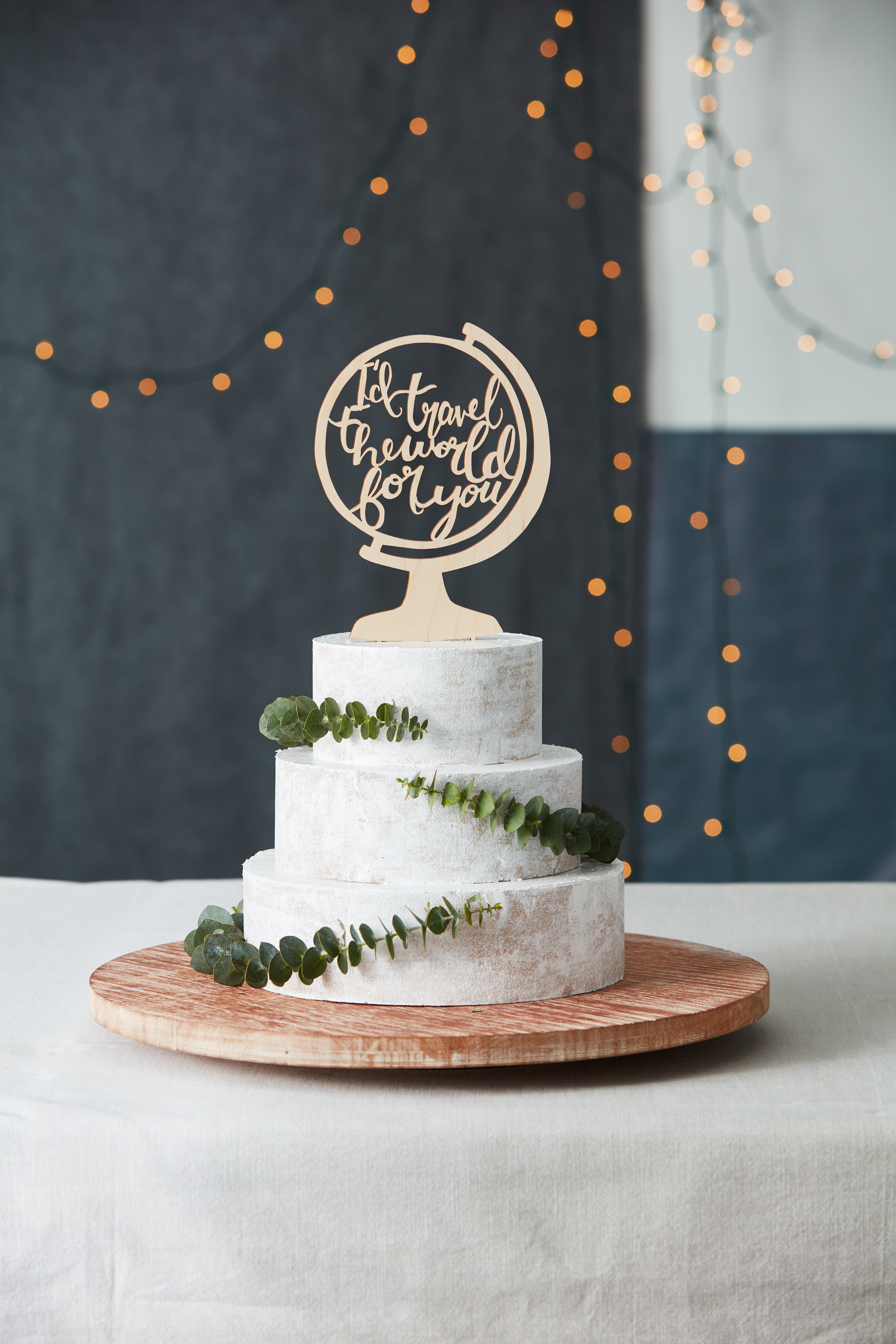 Globe Travel Adventure Travel Wedding Cake Topper