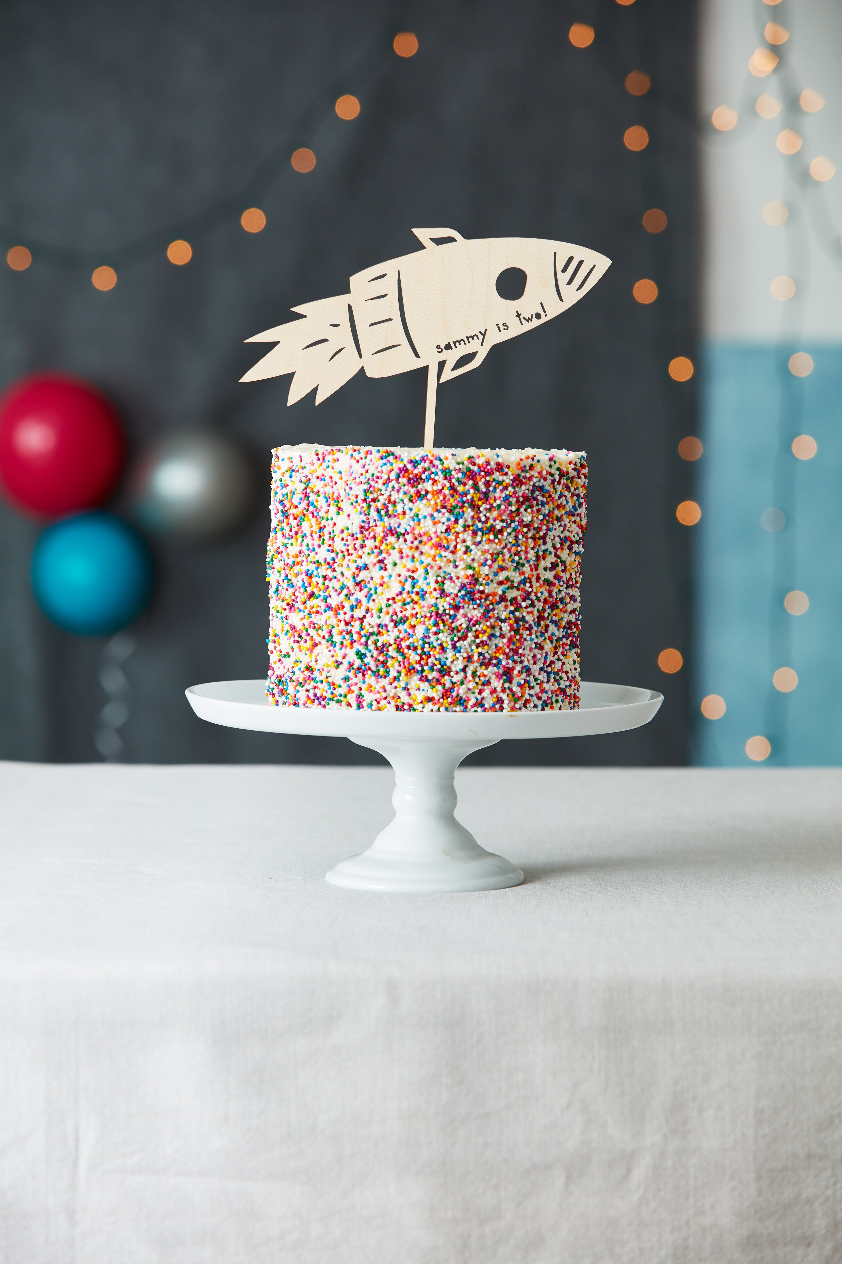 Rocket Ship Cake Topper