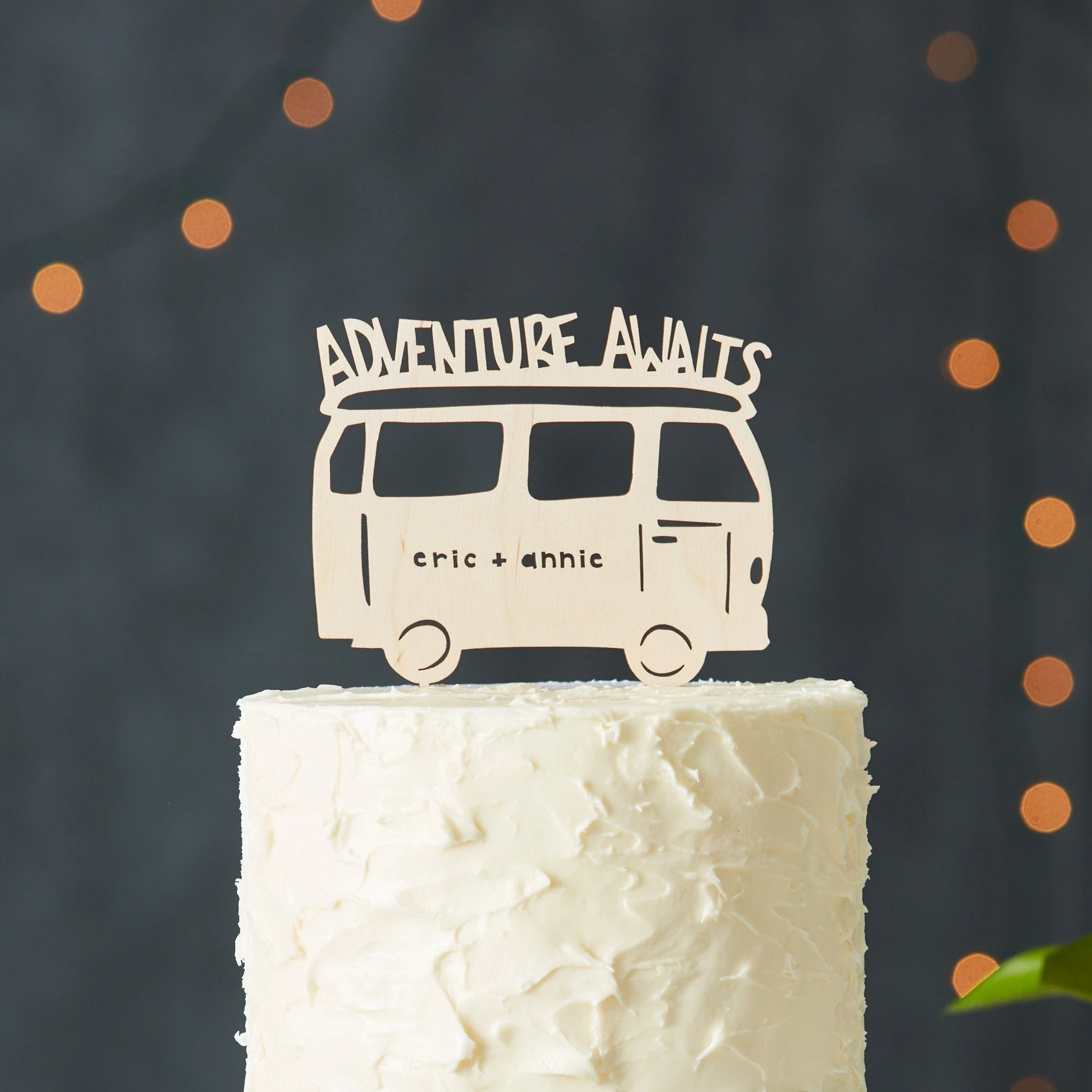 Road Trip Camper Adventure Travel Wedding Cake Topper