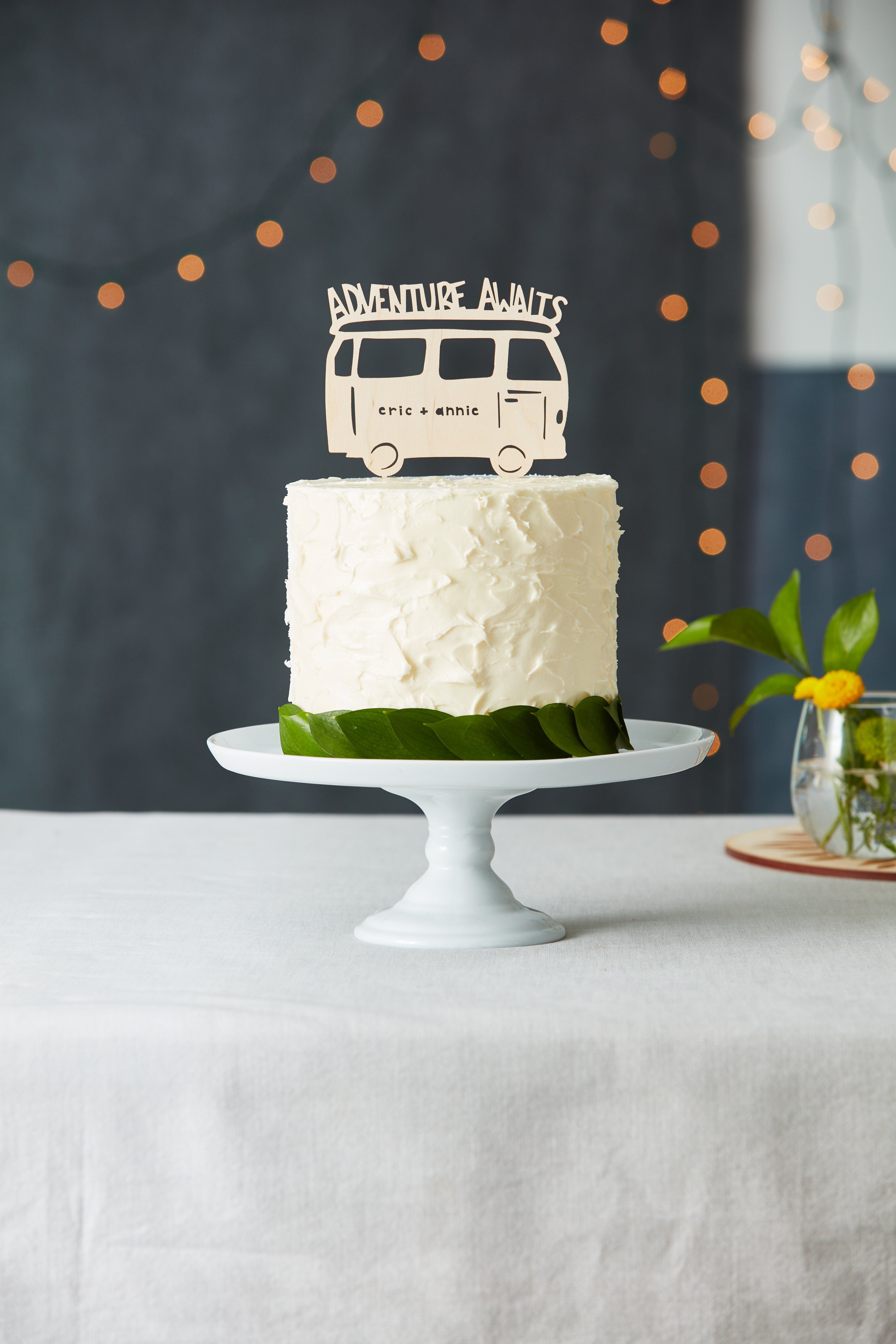 Road Trip Camper Adventure Travel Wedding Cake Topper