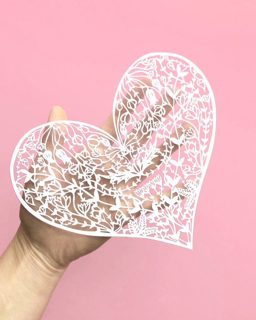 Floral Heart Papercutting