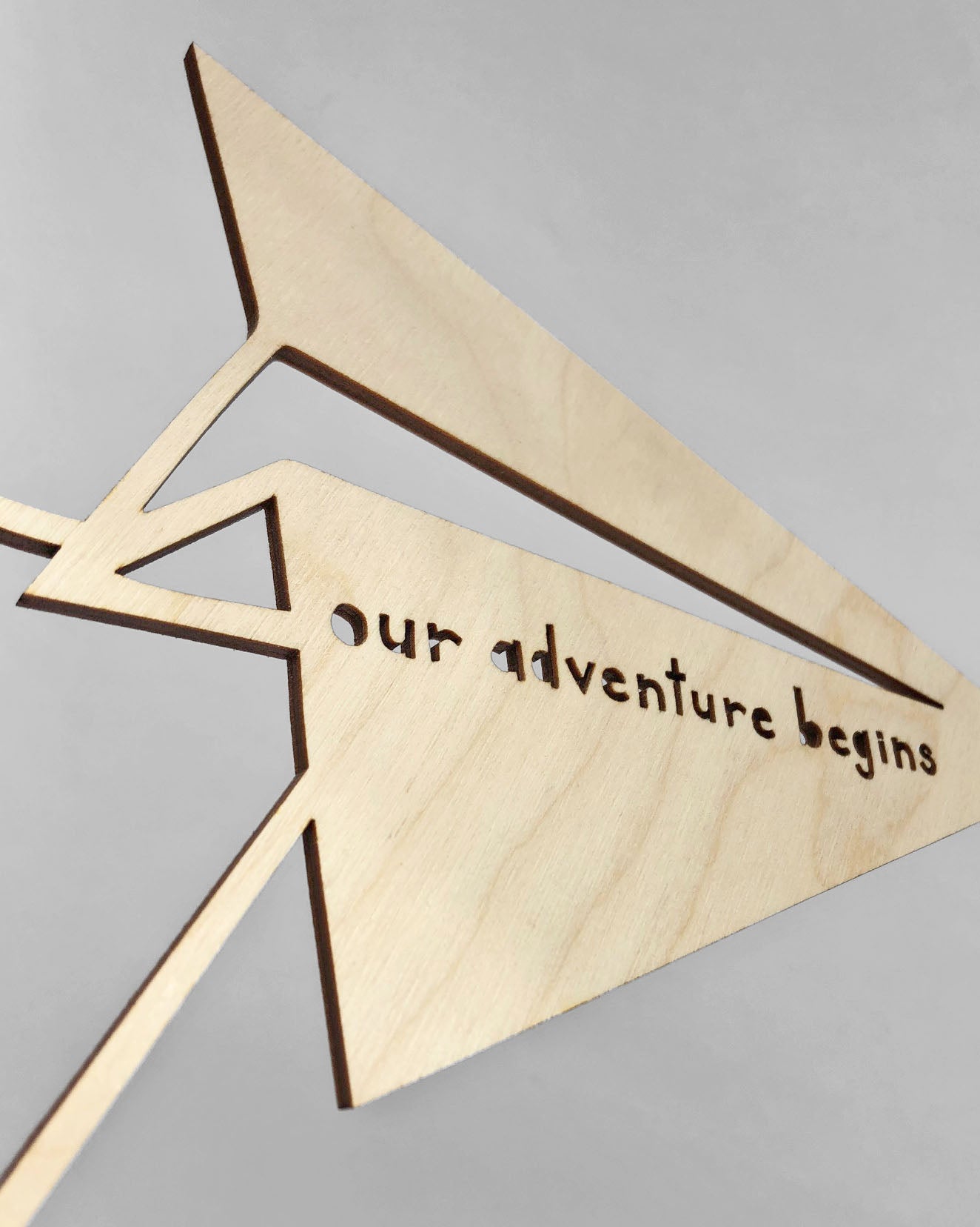 Paper Airplane Adventure Travel Wedding Cake Topper