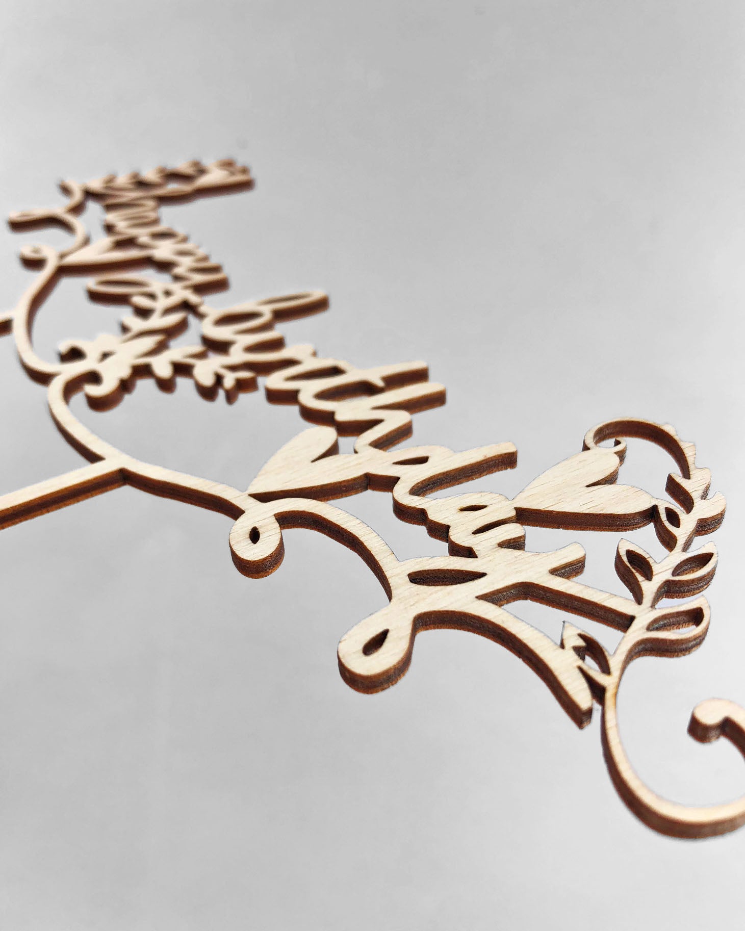 Rustic Handwritten Happy Birthday Cake Topper