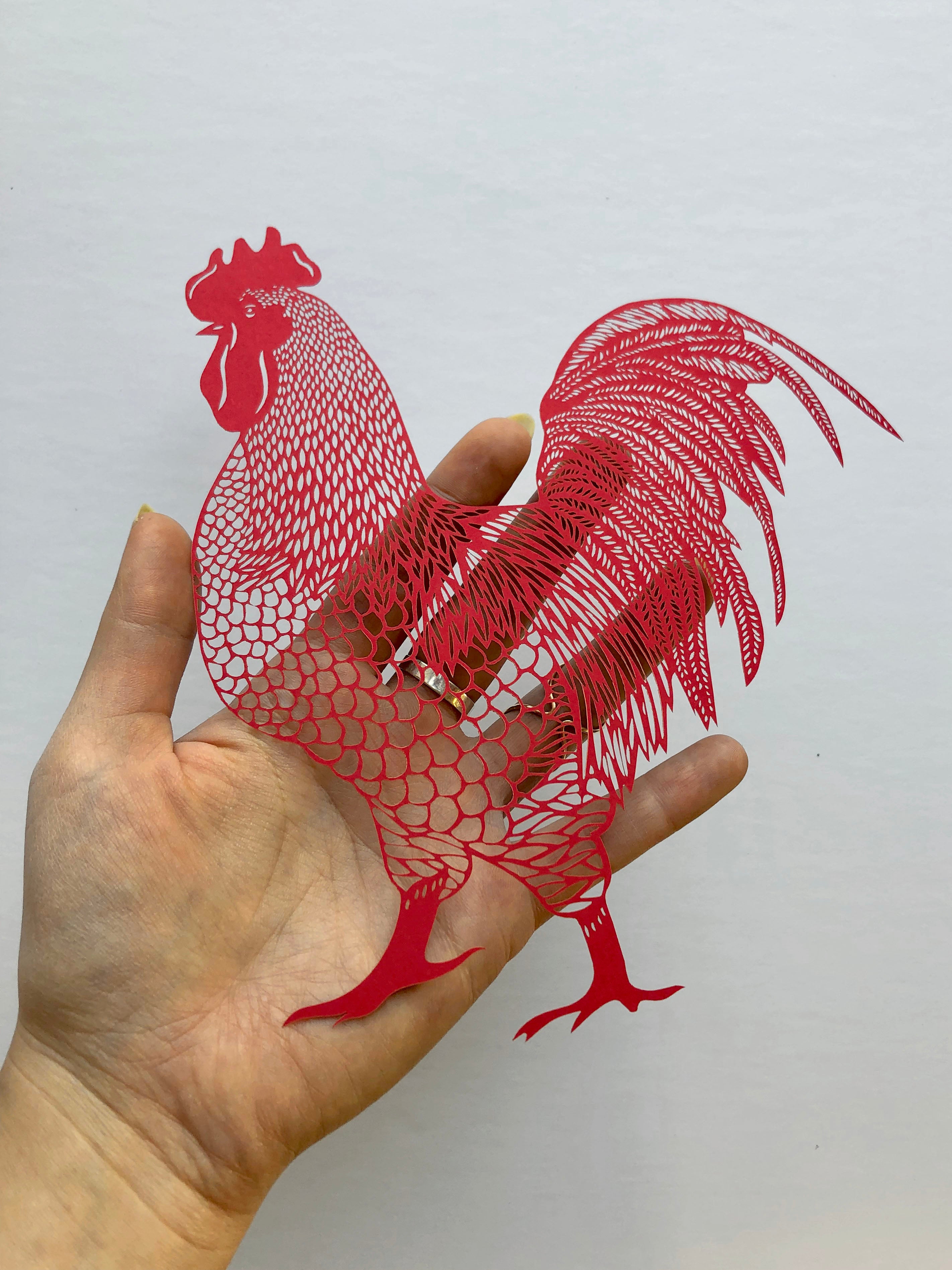 Rooster Papercutting Artwork