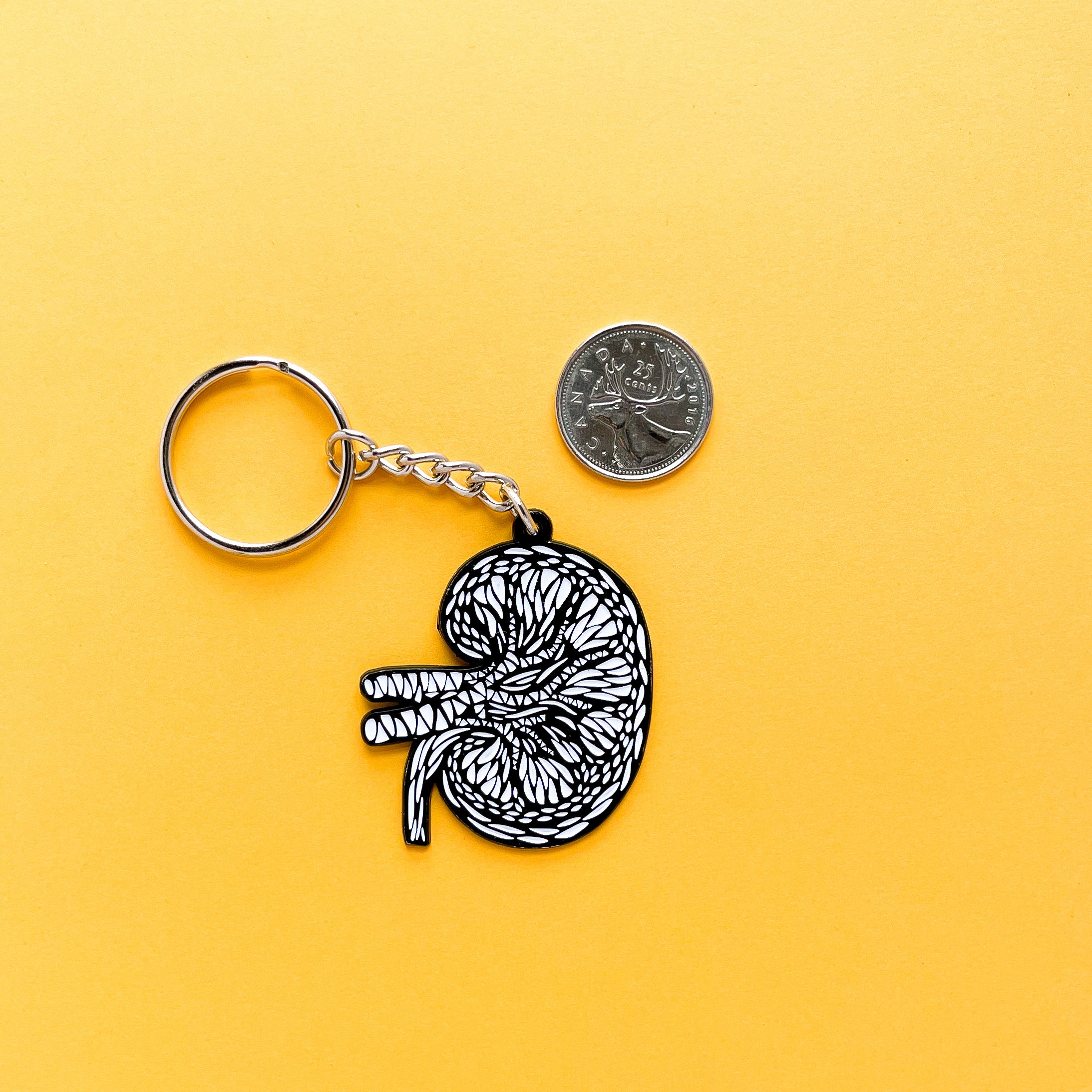 Kidney Enamel Keychain