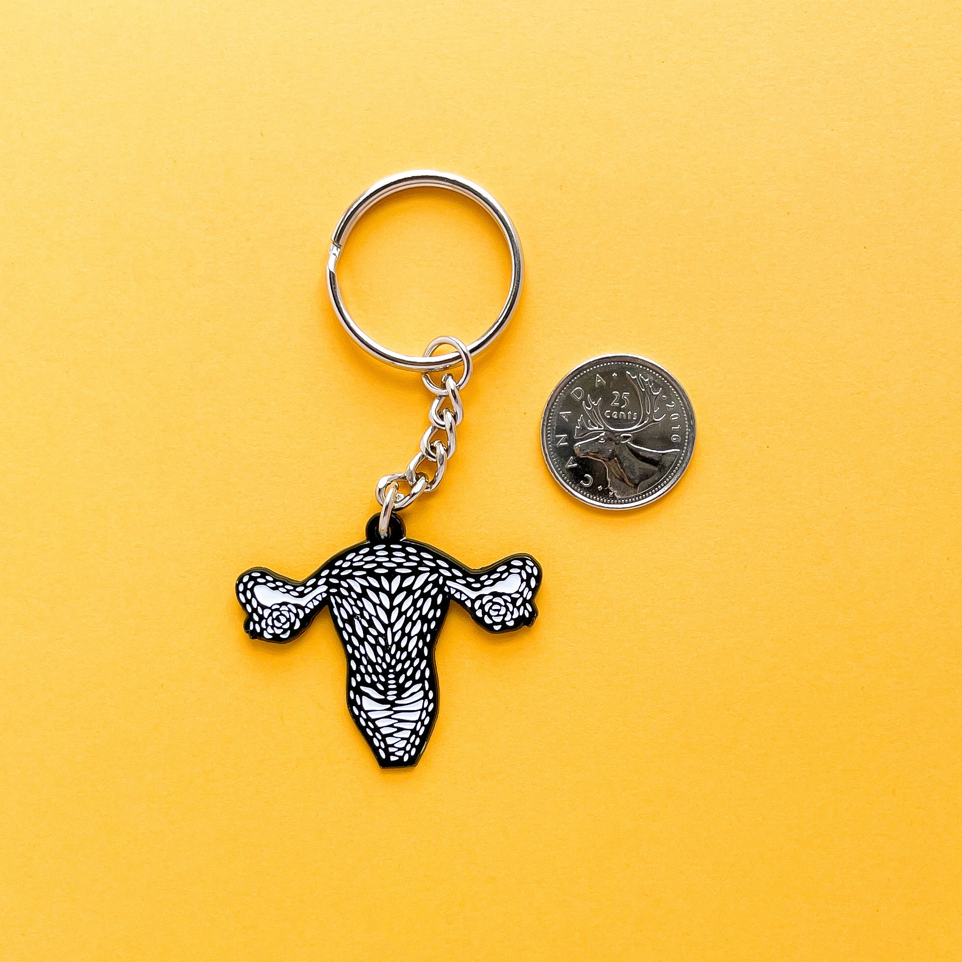 Uterus Enamel Keychain