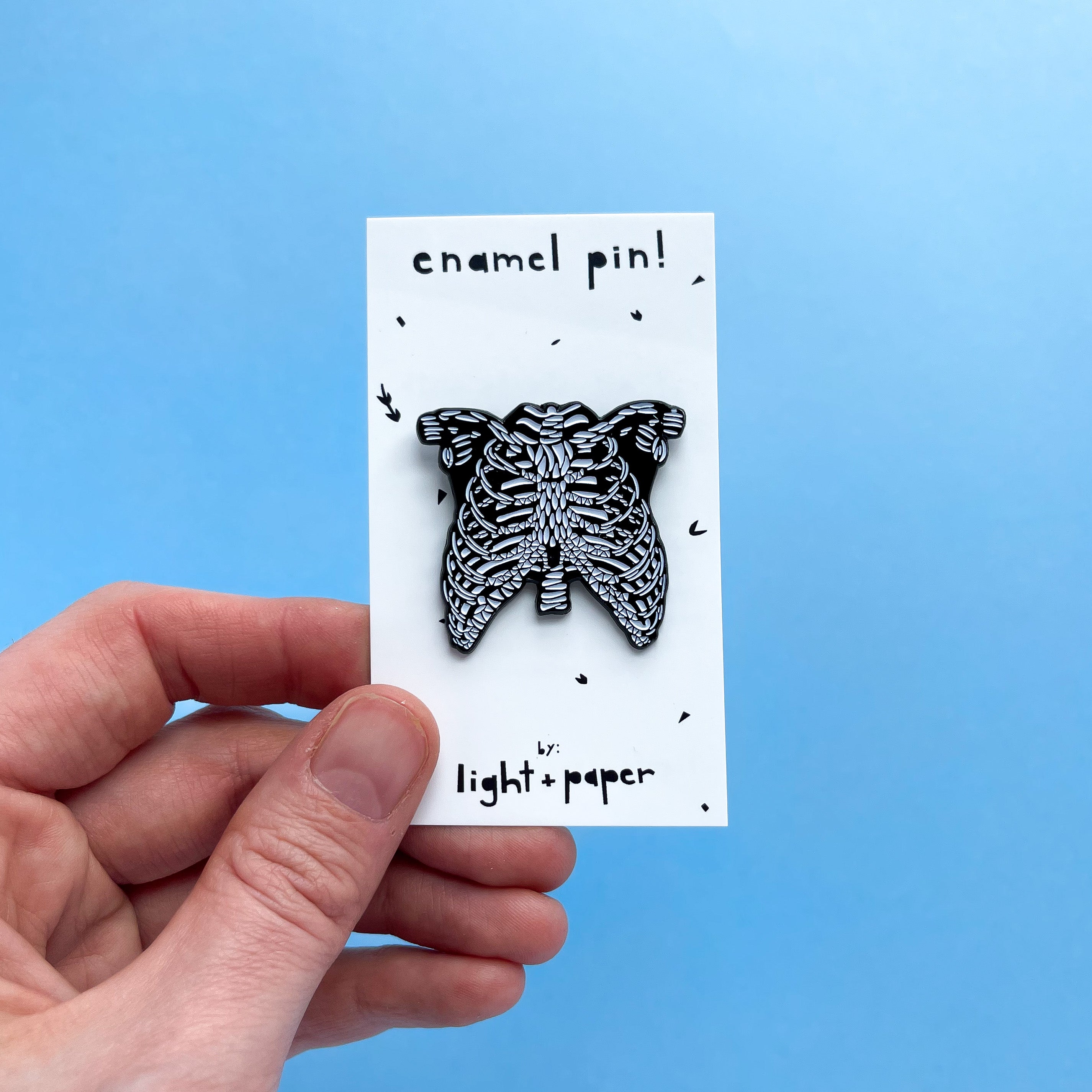 Ribcage Enamel Pin