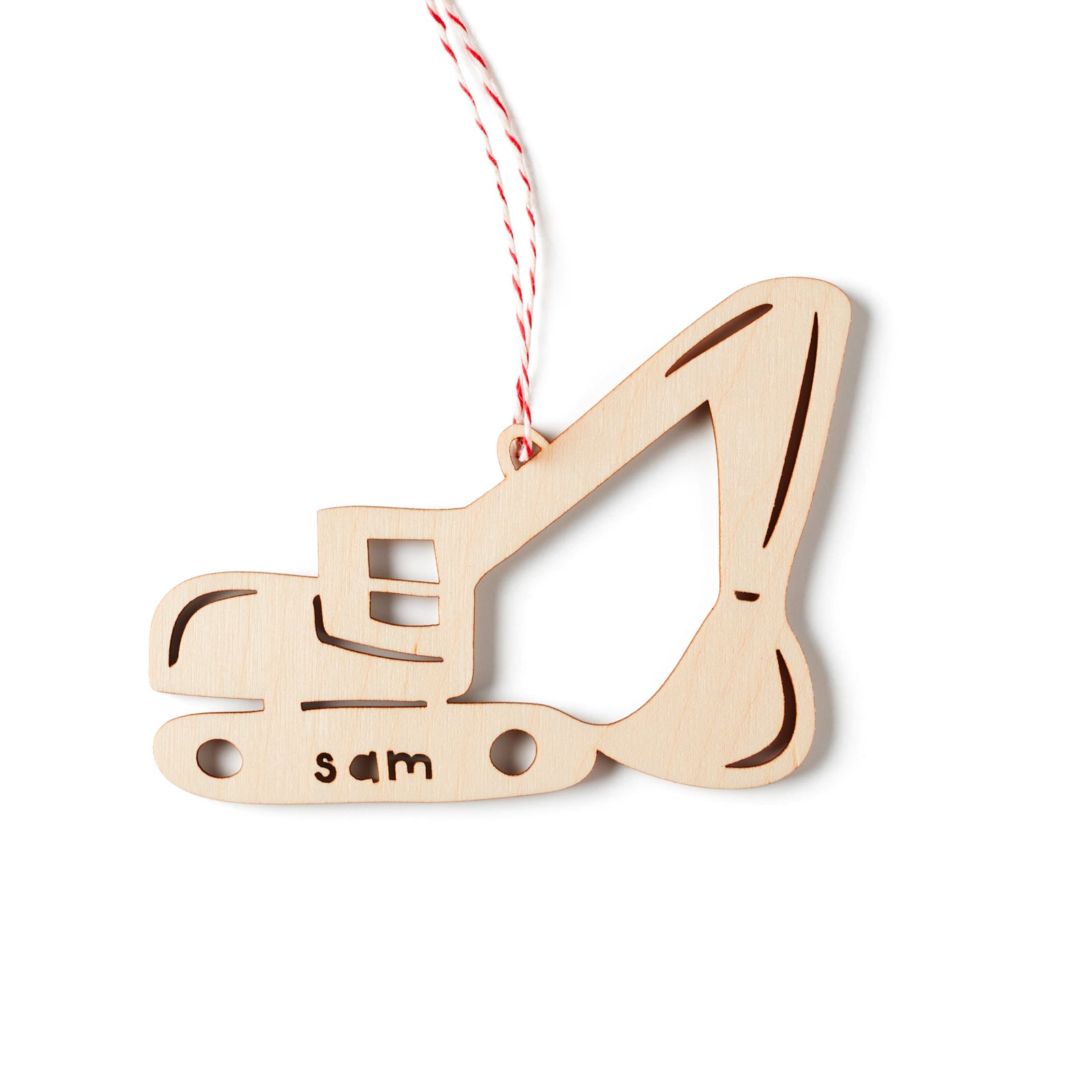 Excavator Construction Vehicles Custom Ornament