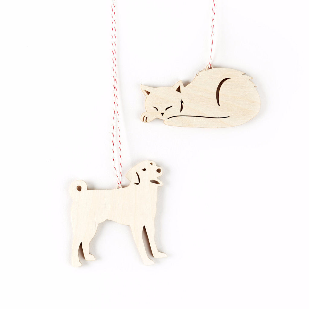 Dog and Cat Ornaments (set of 2)