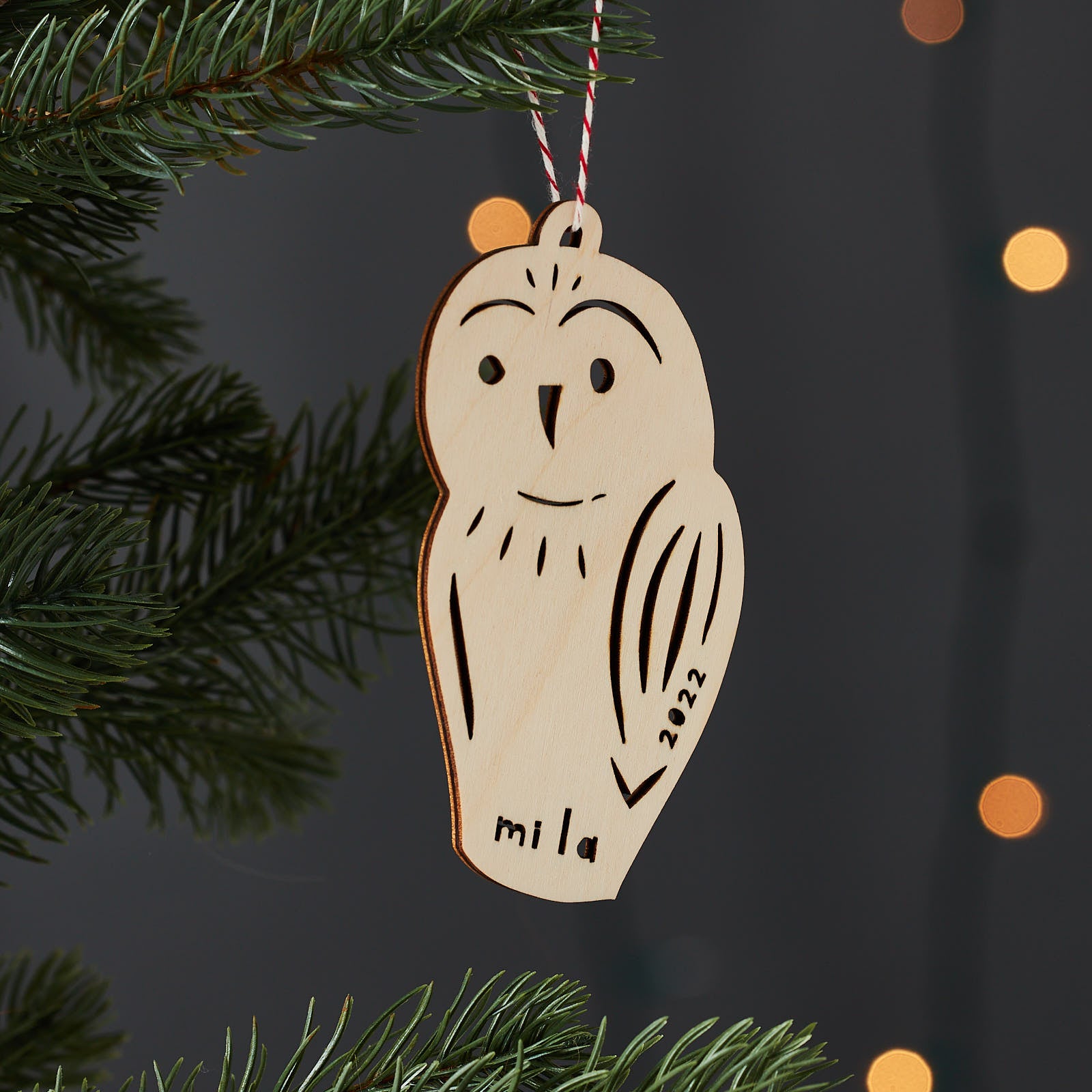 Custom Barn Owl Ornament
