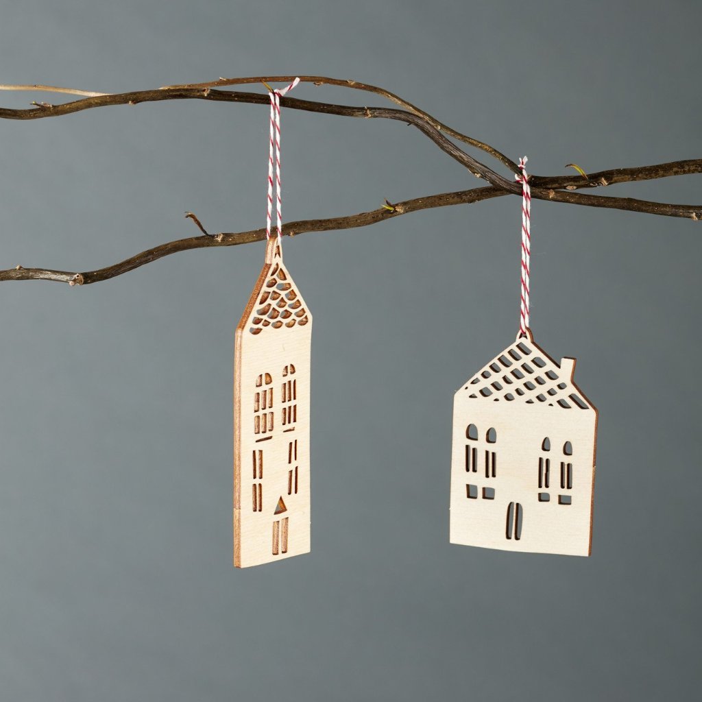 Little House Ornaments (set of 2)