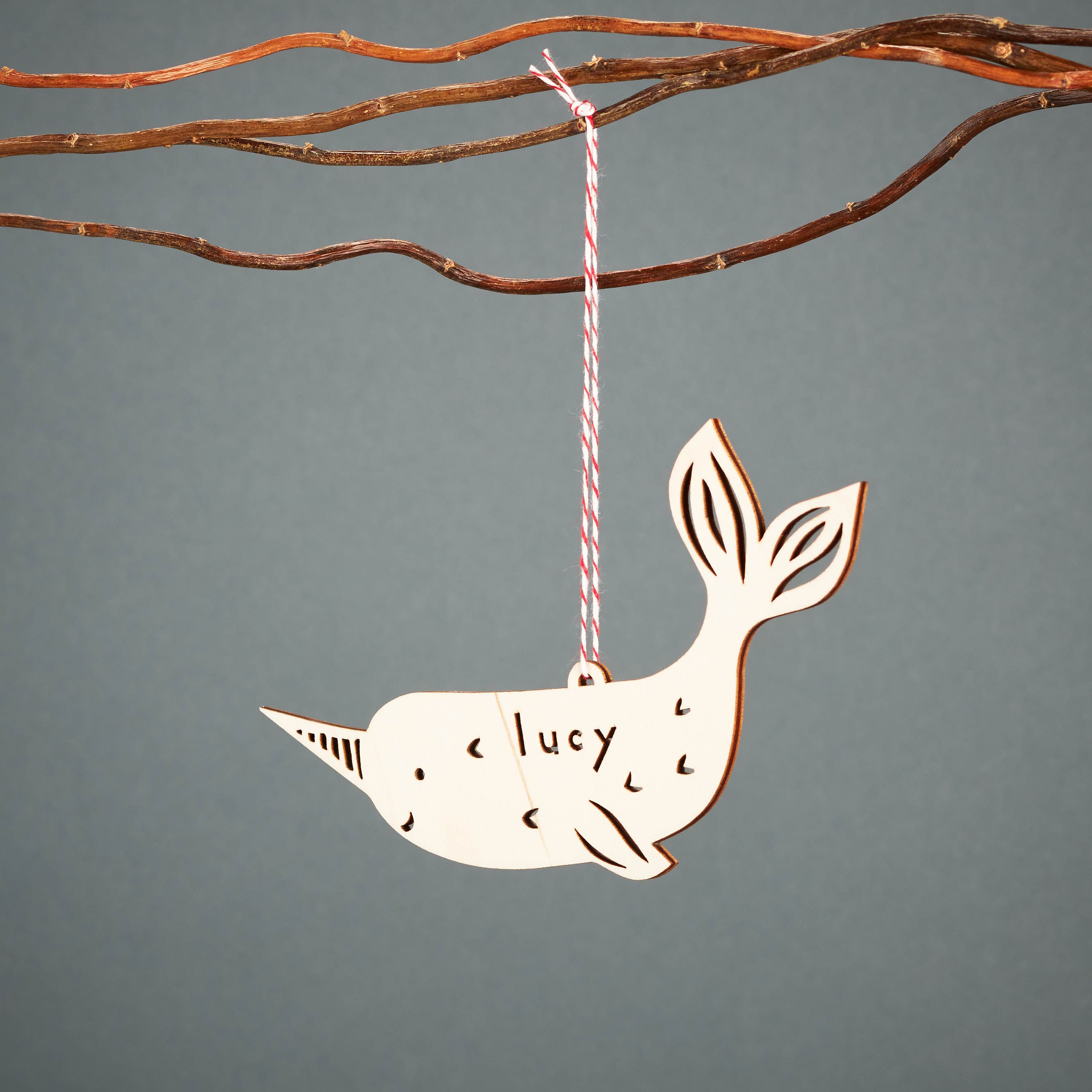 Custom Narwhal Ornament