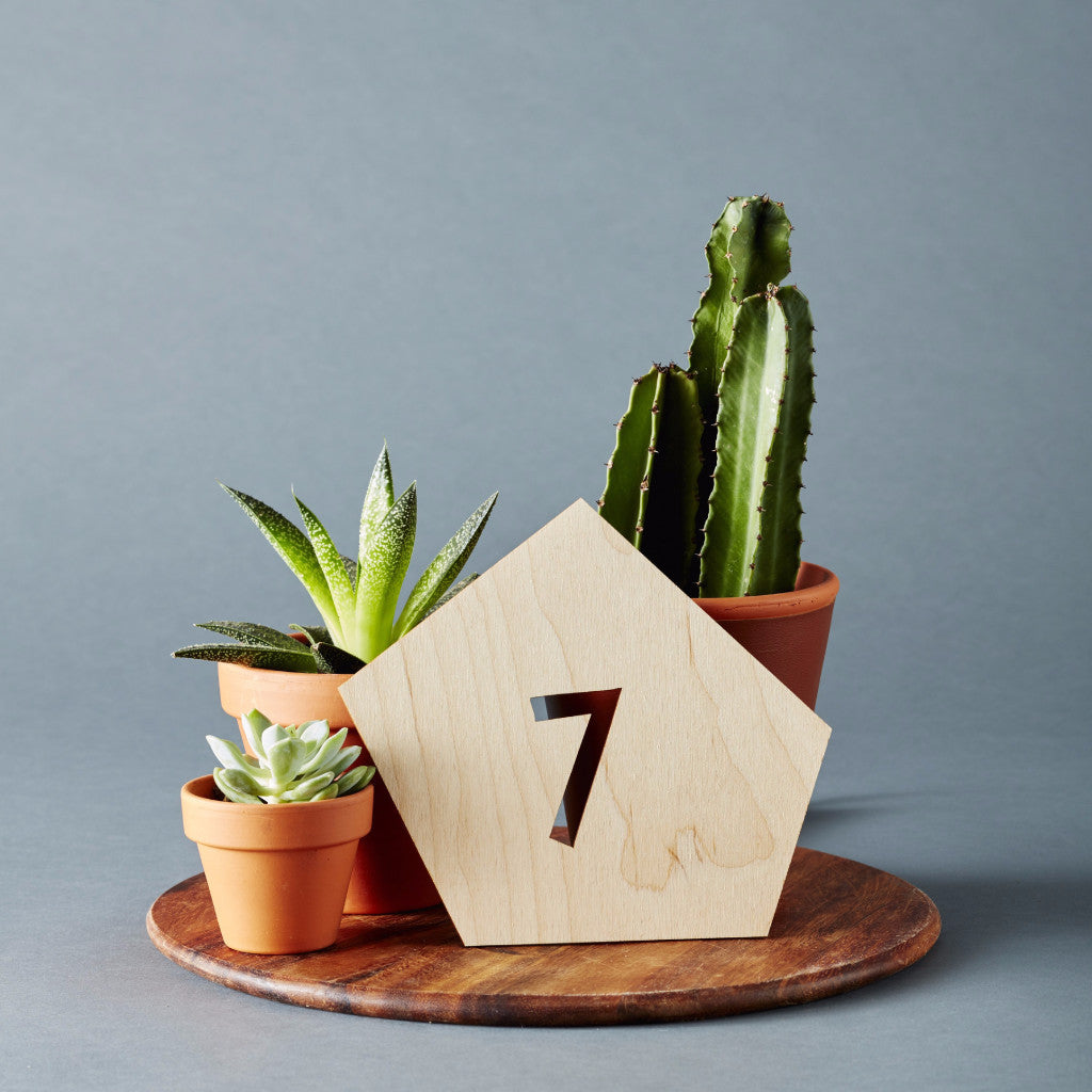 Geometric Wedding Table Numbers