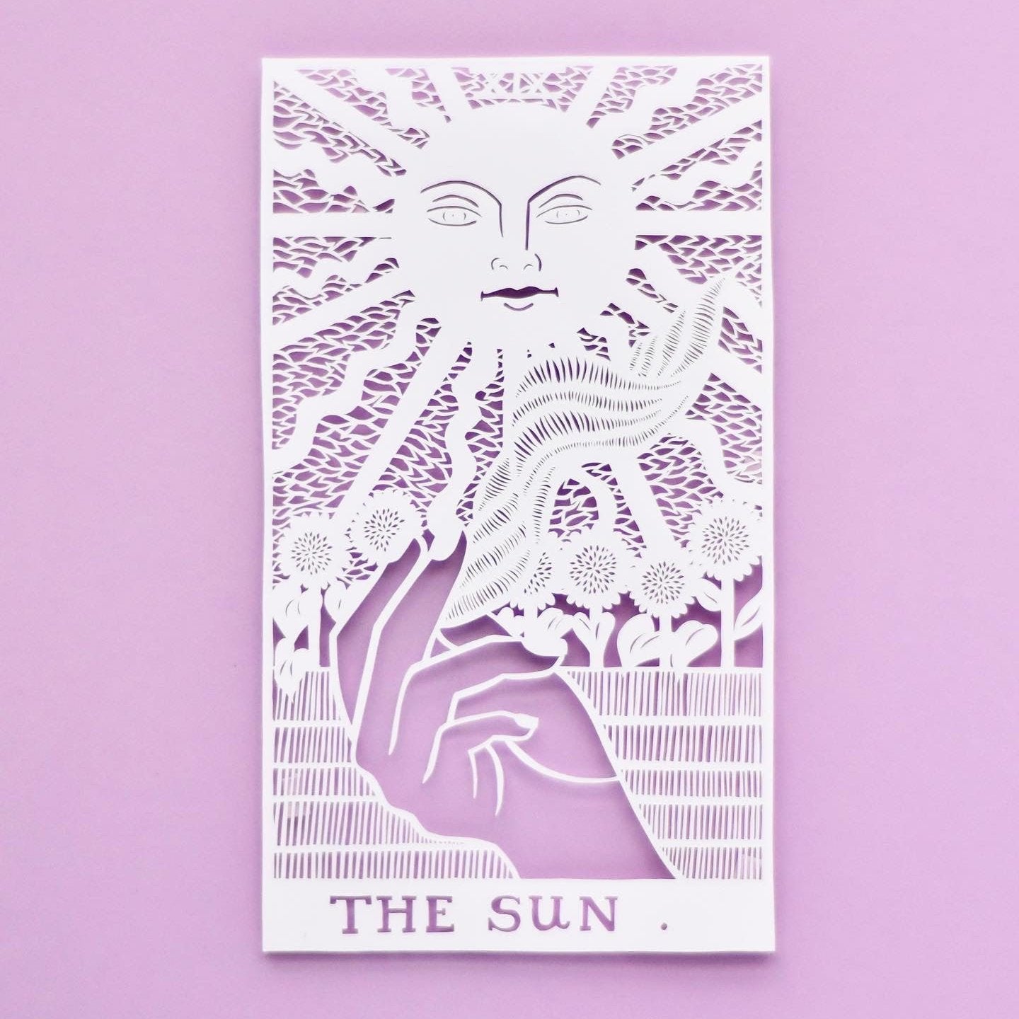 The Sun Tarot Card Papercutting