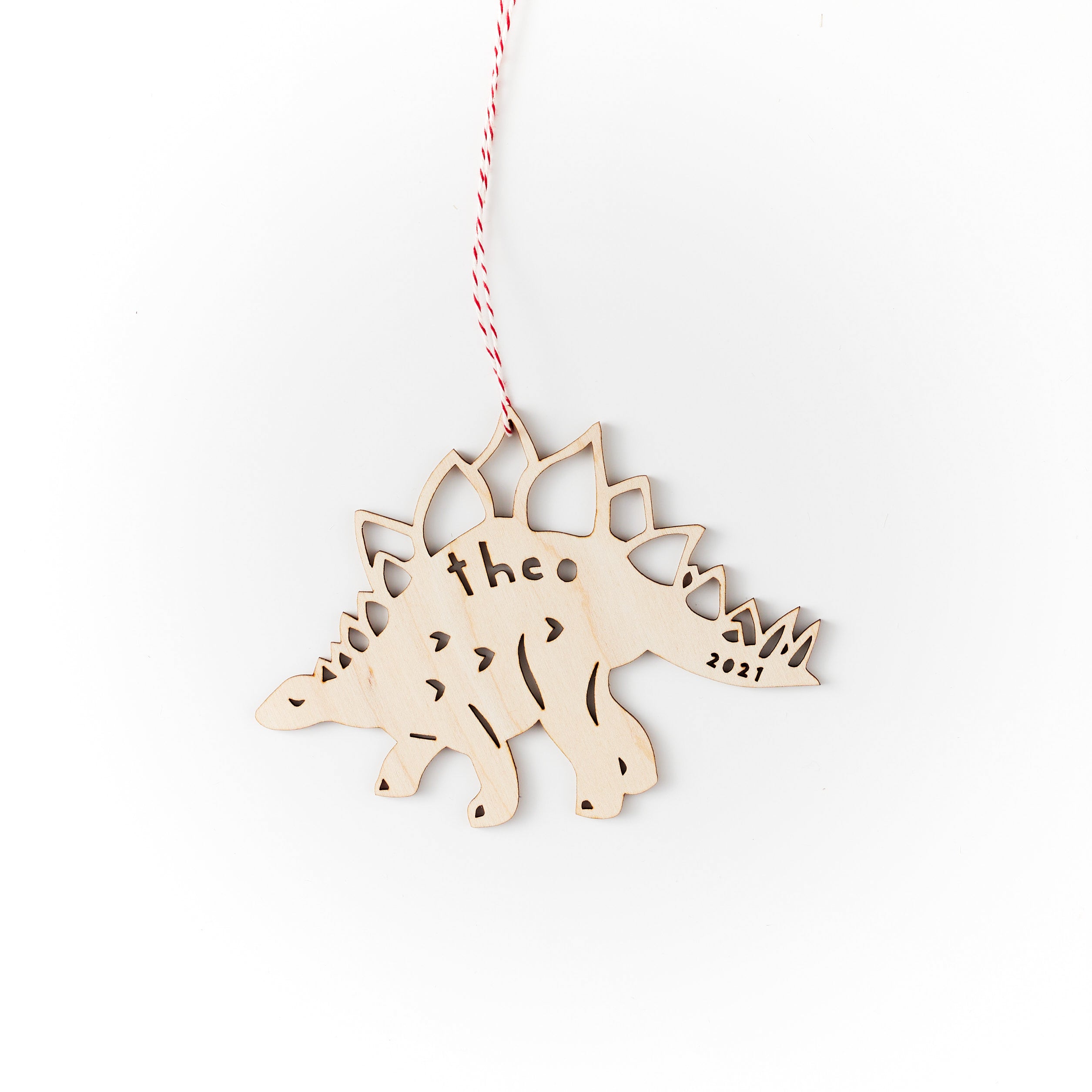 Custom Stegosaurus Dinosaur Ornament