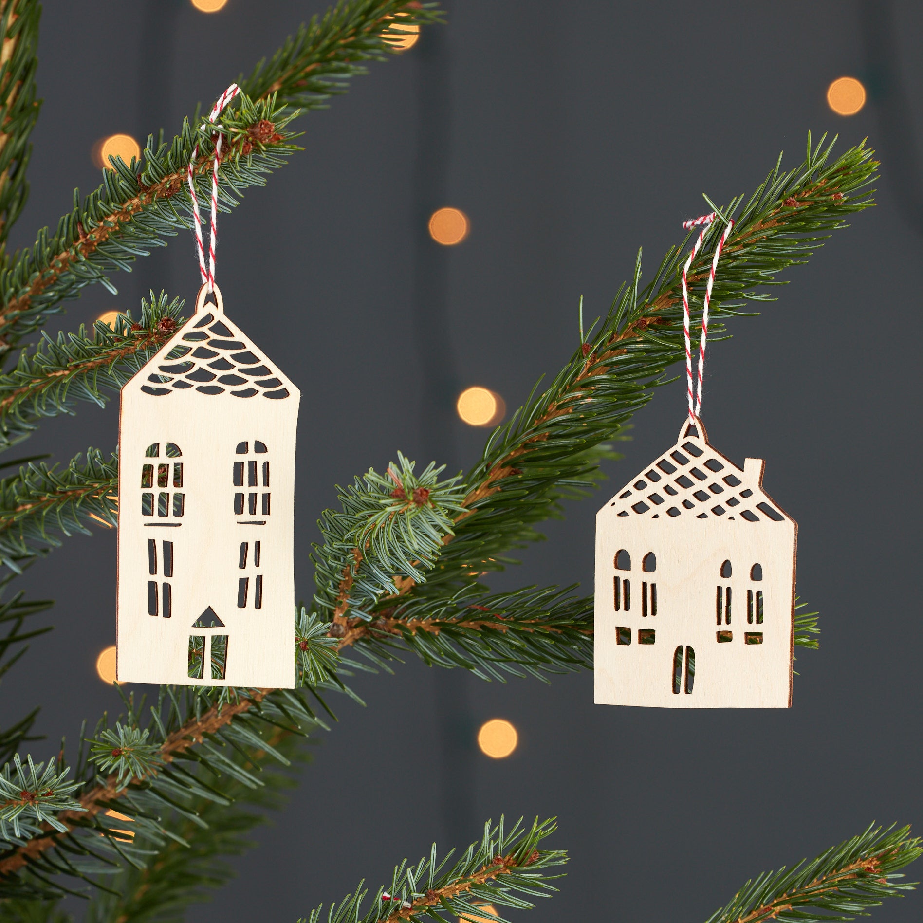 Little House Ornaments (set of 2)