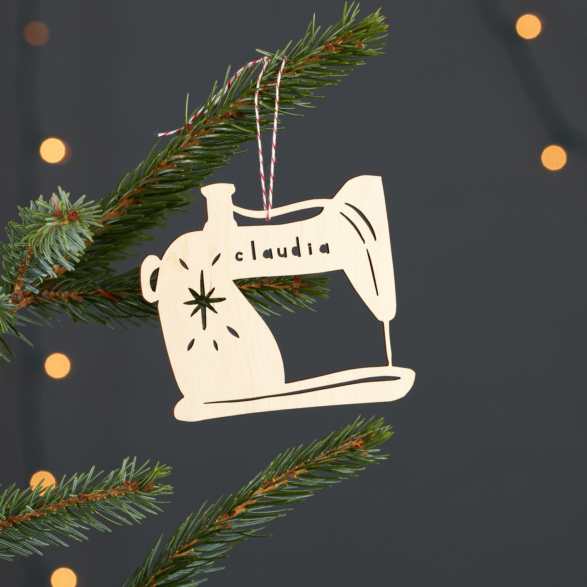 Custom Sewing Machine Ornament