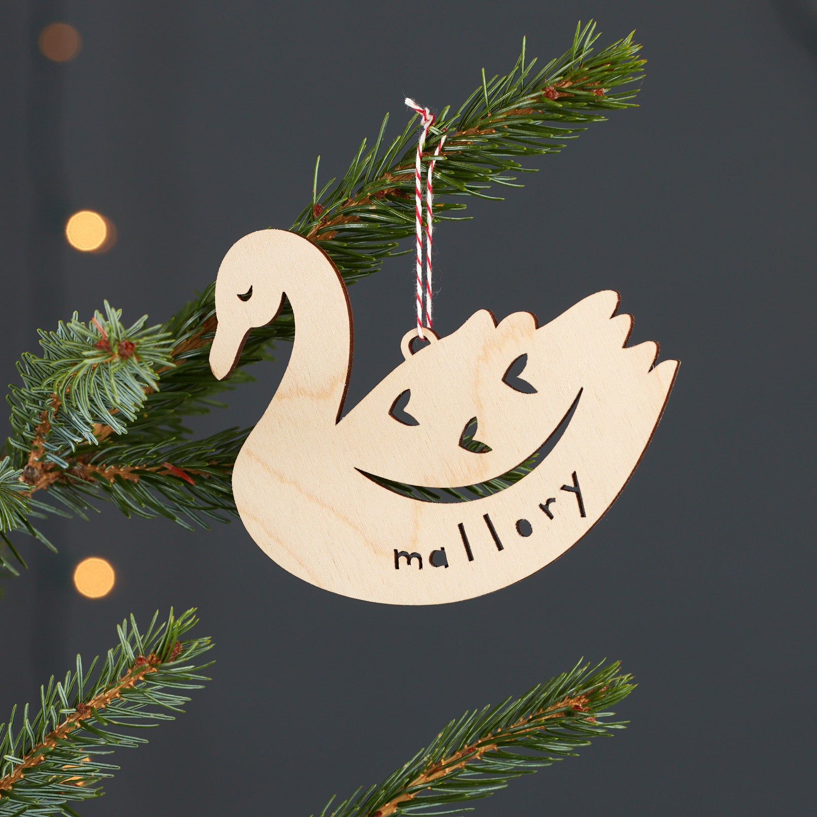 Custom Swan Ornament