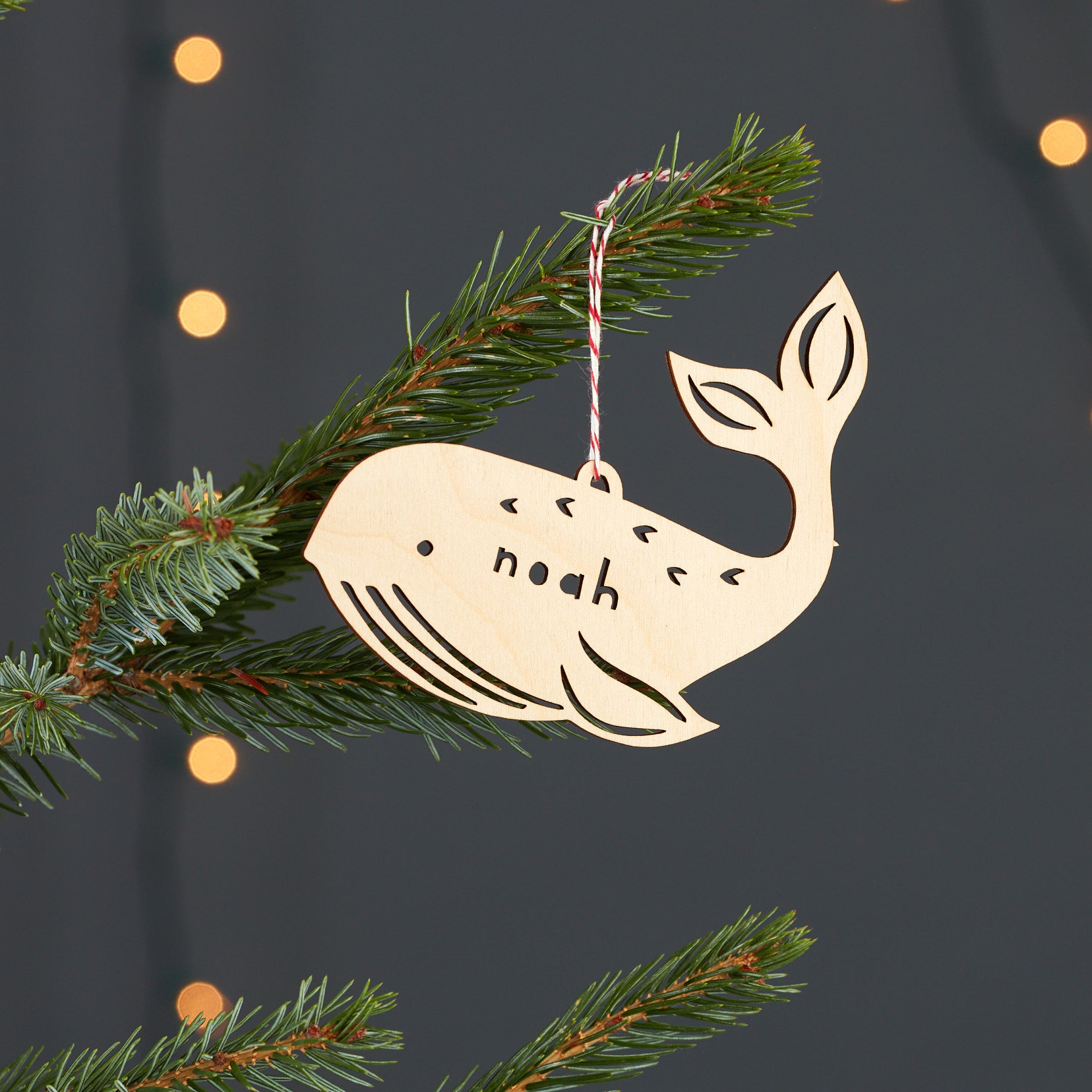 Custom Whale Ornament